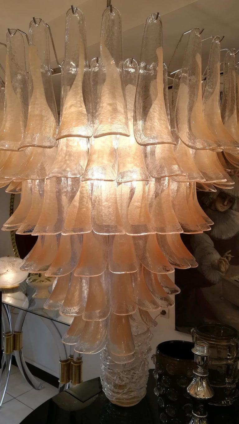 Metal Vintage Murano Glass Chandelier by Novaresi For Sale