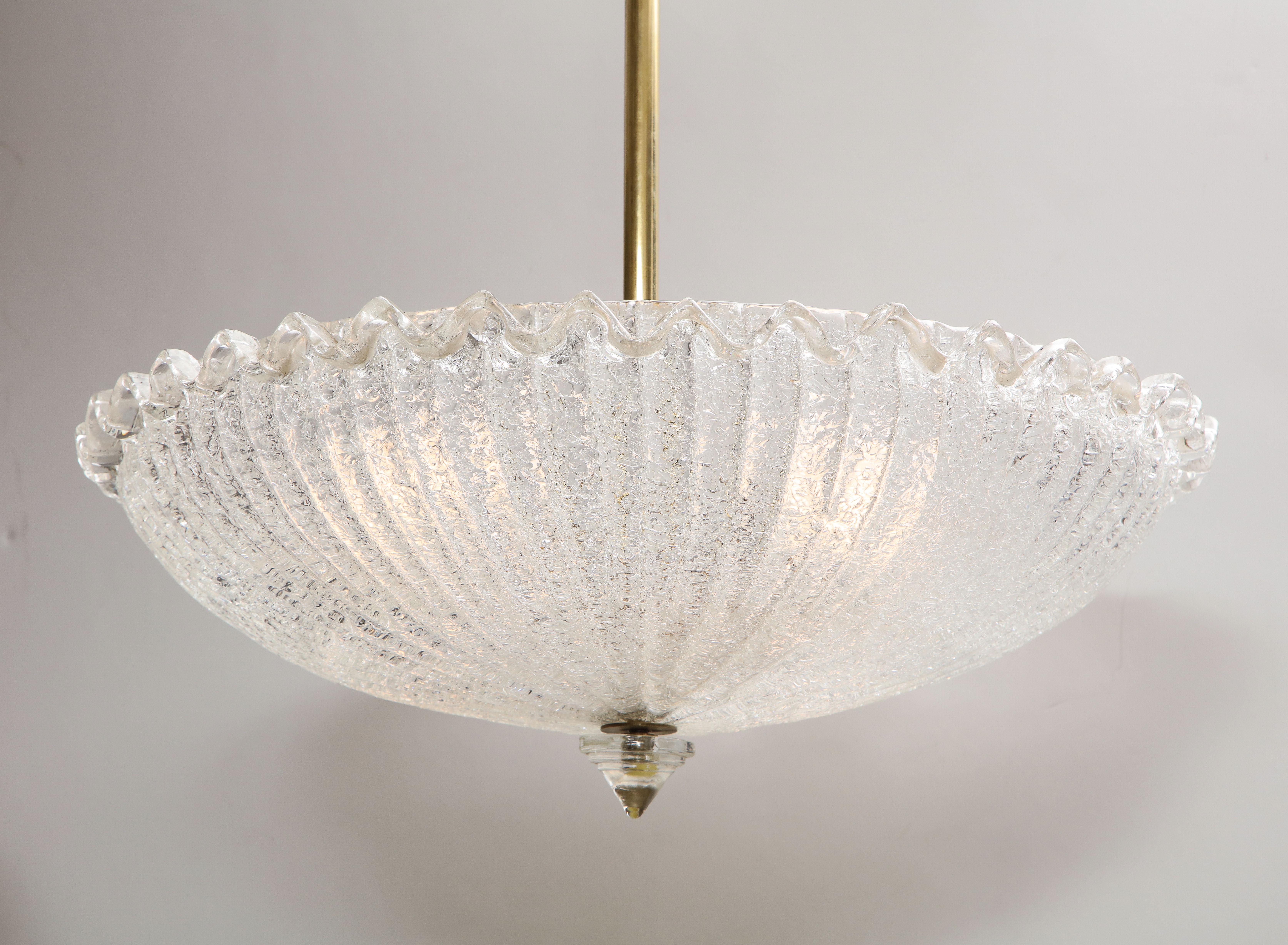 Mid-Century Modern Vintage Murano Glass Chandelier en vente