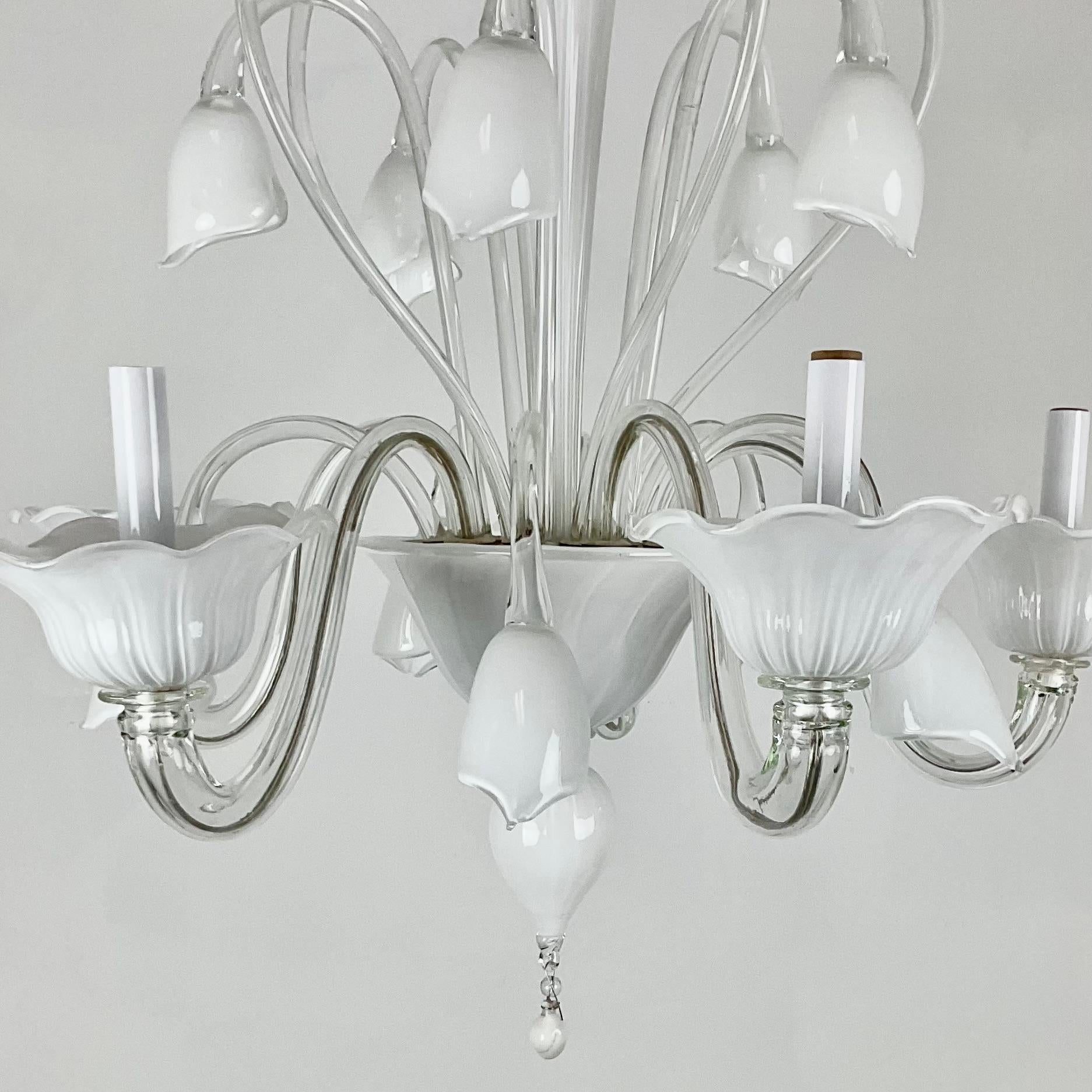 Lampadario vintage in vetro di Murano In condizioni buone in vendita a West Palm Beach, FL