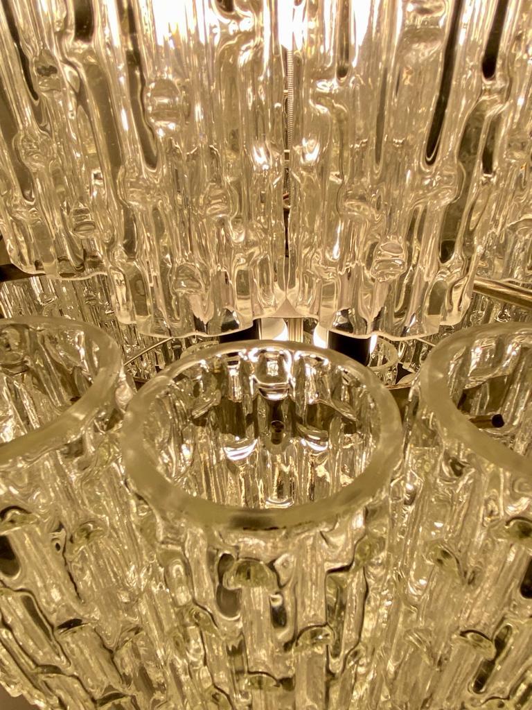 Vintage Murano glass chandelier, Toni Zuccheri for Venini, Italy 1960s For Sale 1