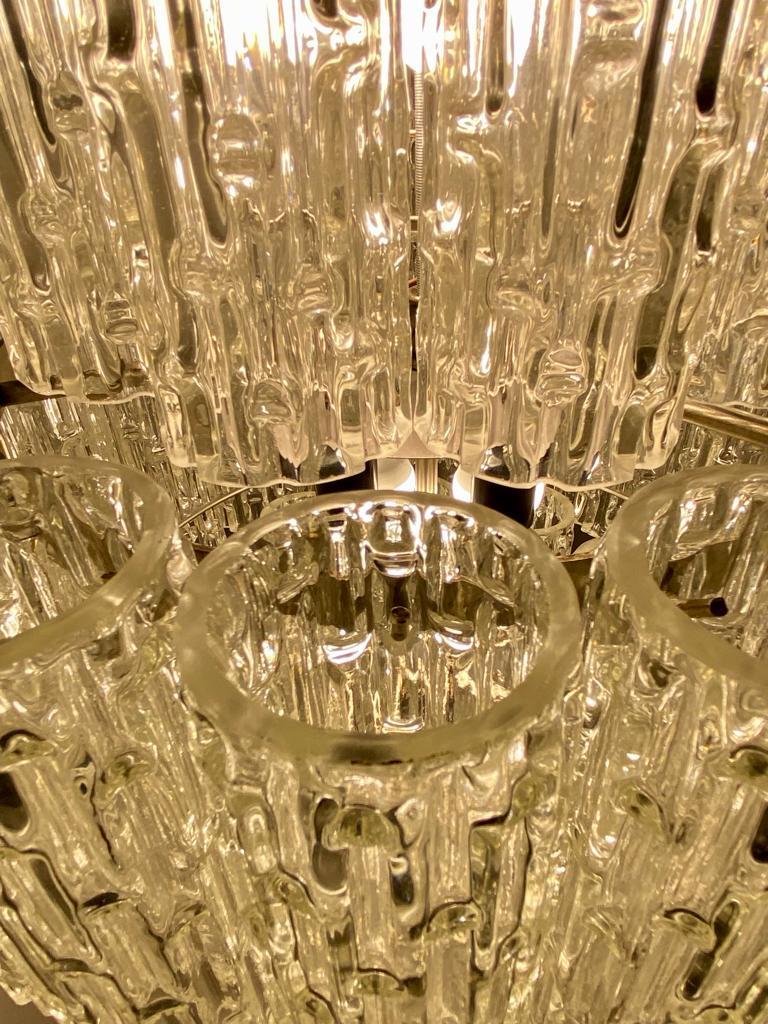 Midcentury Modern Murano Chandelier, Toni Zuccheri for Venini, Italy 1960s For Sale 1