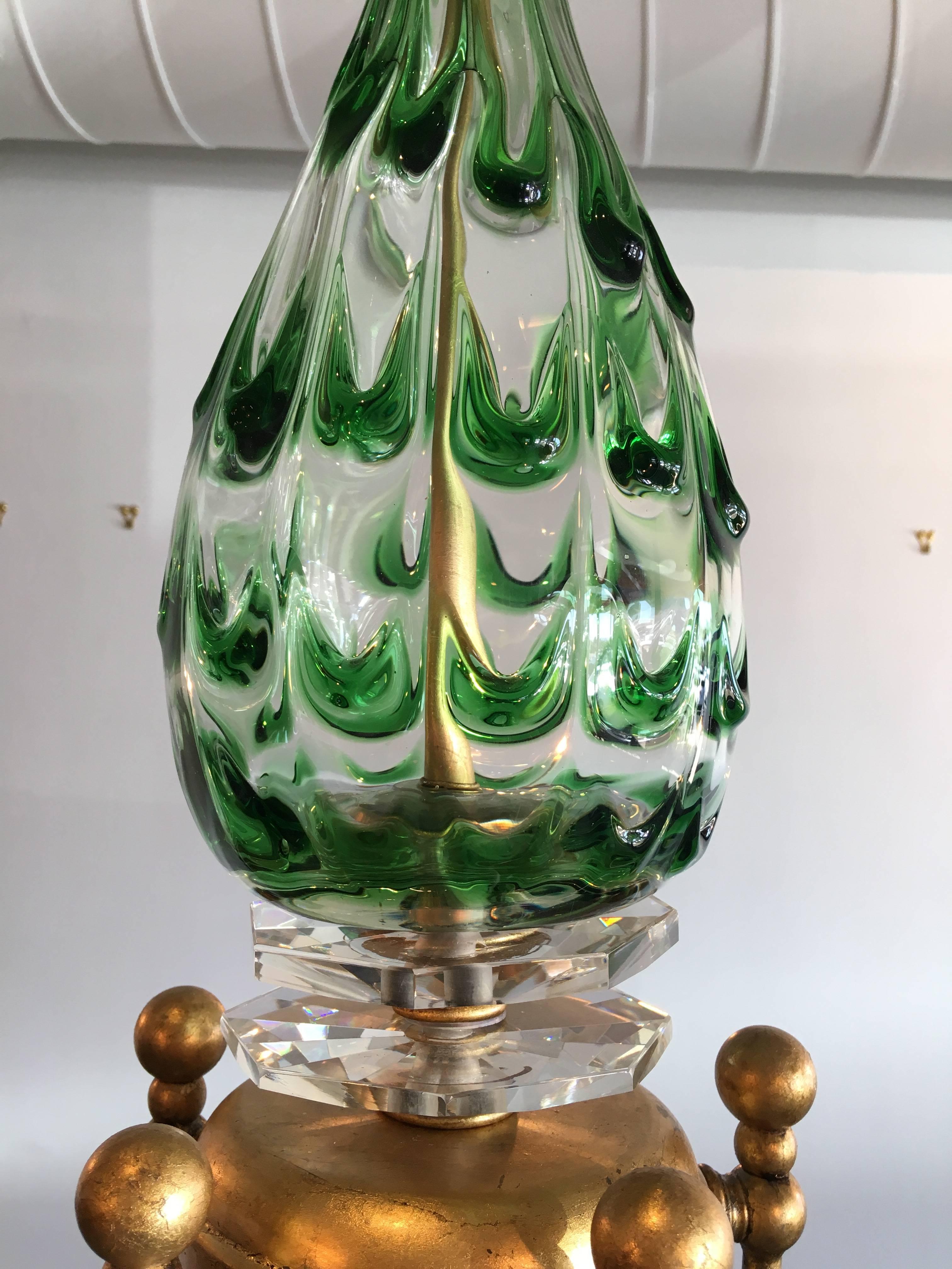 American Vintage Murano Glass Chandelier with a Contemporary Twist For Sale