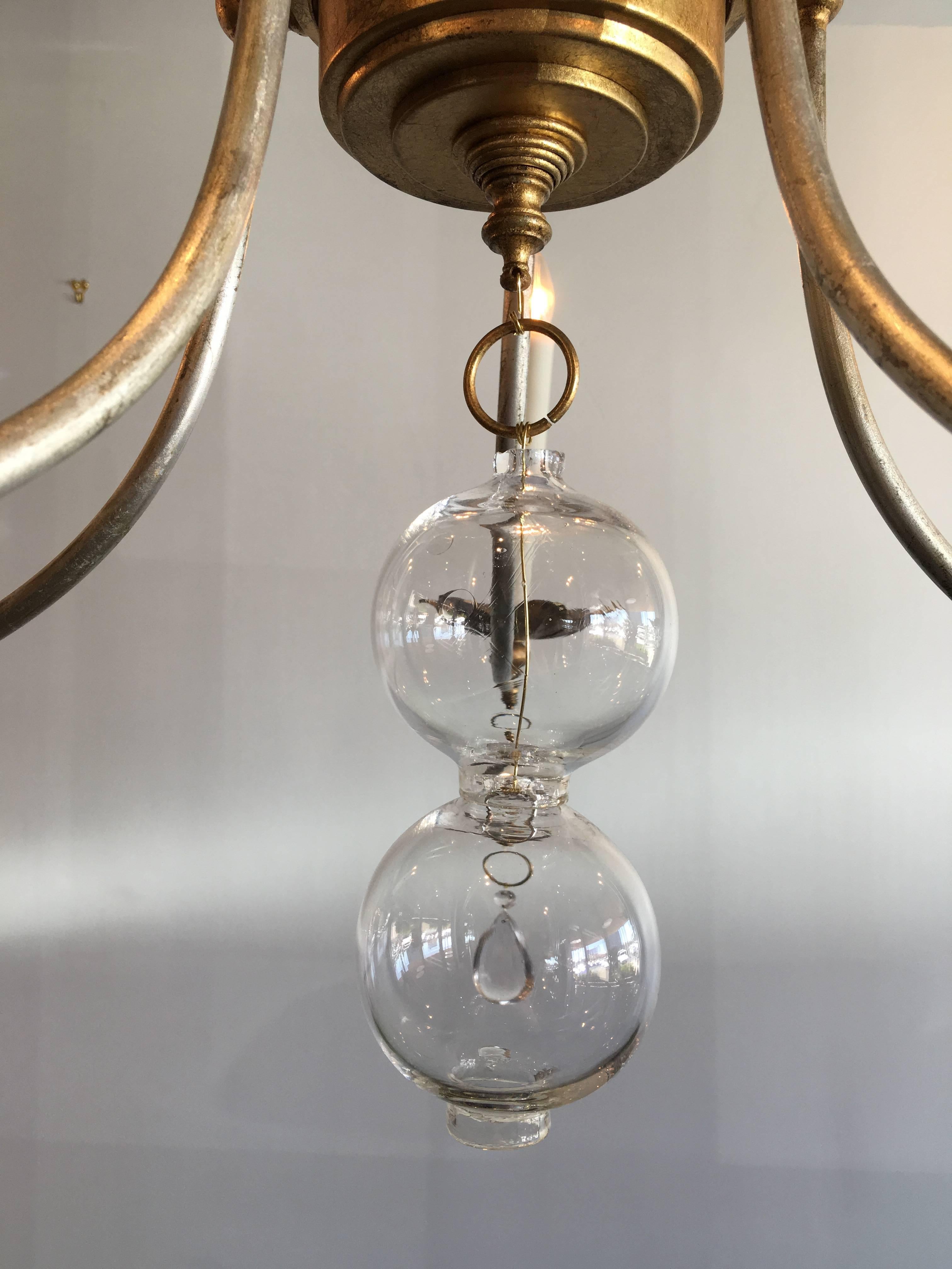 Vintage Murano Glass Chandelier with a Contemporary Twist In Excellent Condition For Sale In Phoenix, AZ