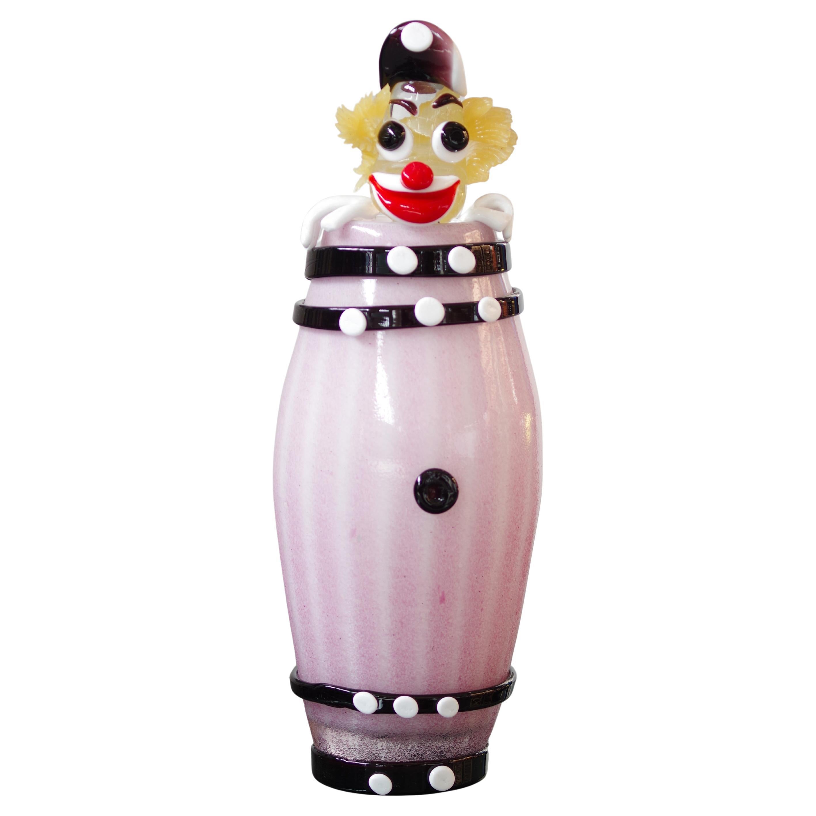 Escultura payaso vintage de cristal de Murano - Pieza de arte coleccionable de los años 1990/2000, Nuevo en