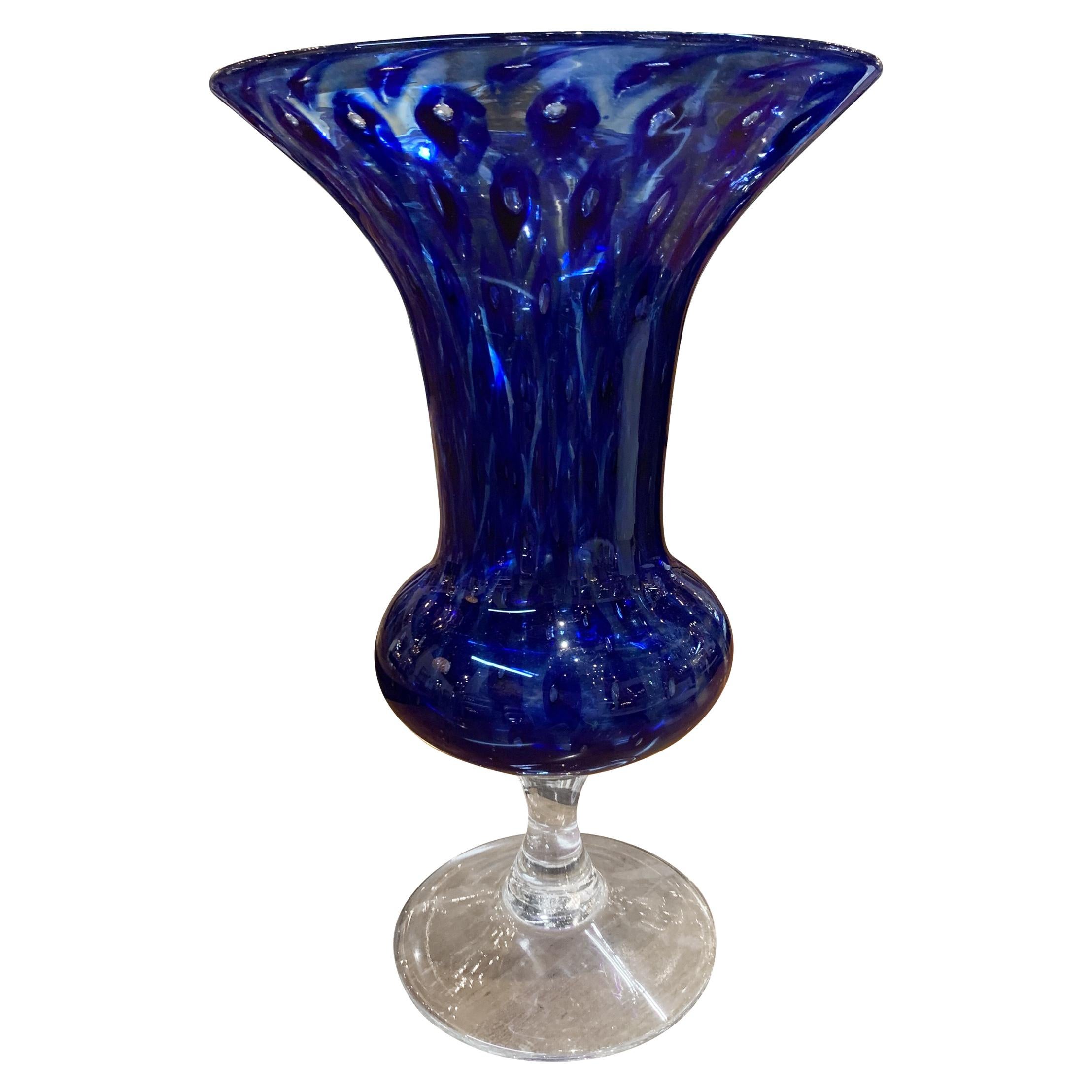 Vintage Murano Glass Cobalt Blue Vase at 1stDibs murano cobalt blue