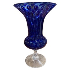 Vintage Murano Glass Cobalt Blue Vase
