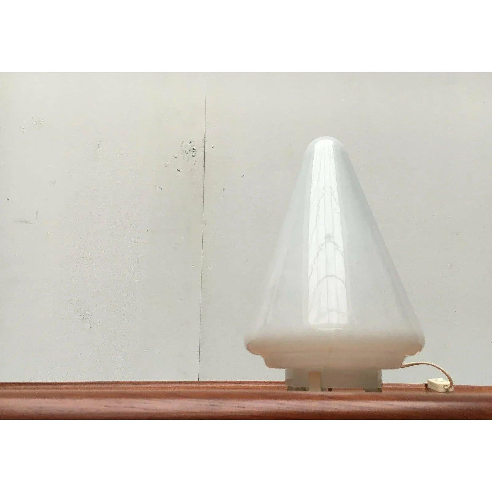Vintage Murano Glass Cone Table Lamp, 1970s In Excellent Condition For Sale In Hamburg, DE
