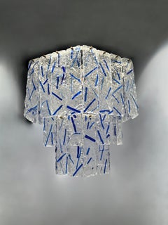 Vintage Murano Glass Confetti Design Pendant Chandelier by Carlo Nason / Mazzega