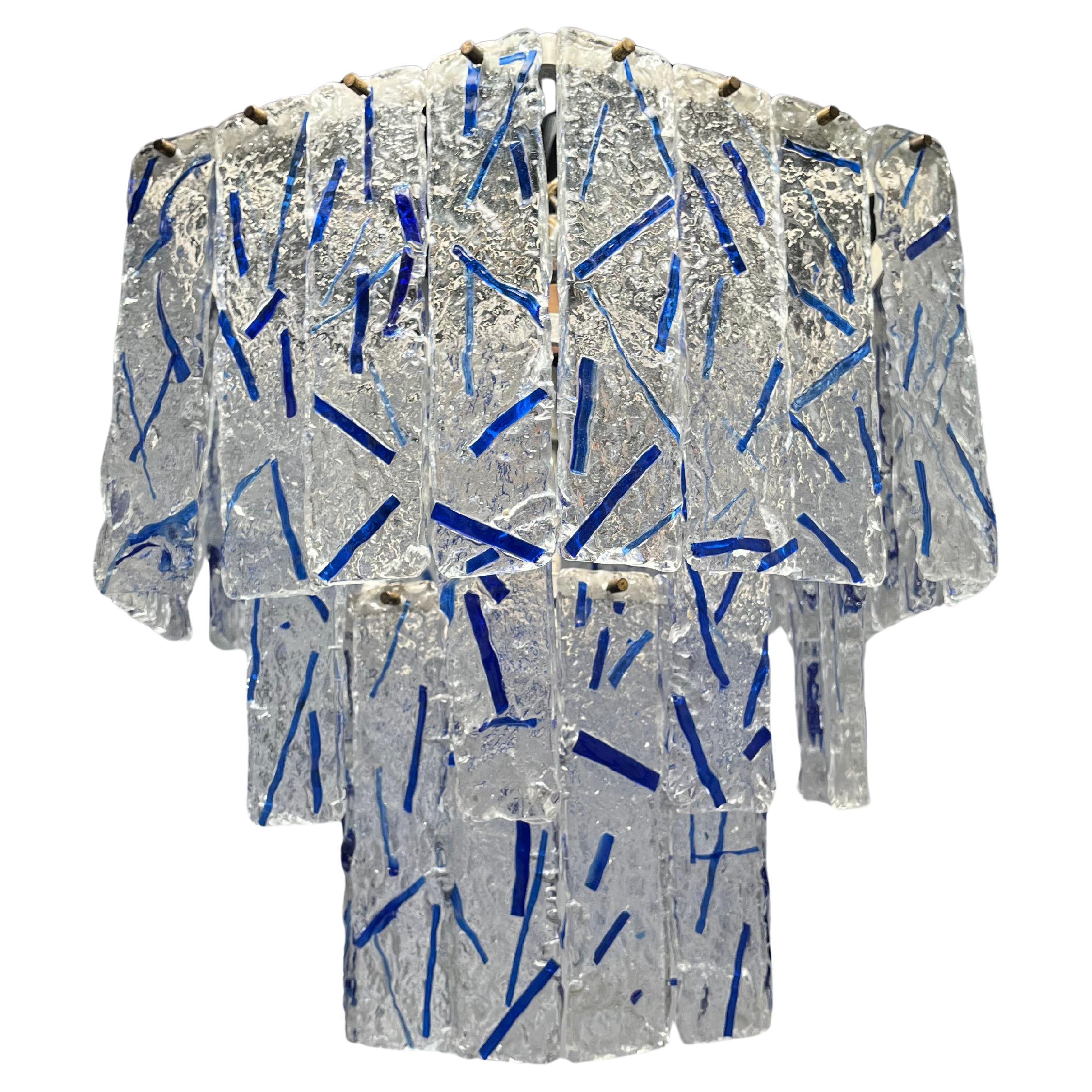 Vintage Murano Glas Konfetti Design Anhänger Kronleuchter von Carlo Nason / Mazzega im Angebot