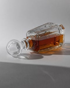 Decanter in vetro di Murano vintage con tappo a sfera, anni '90