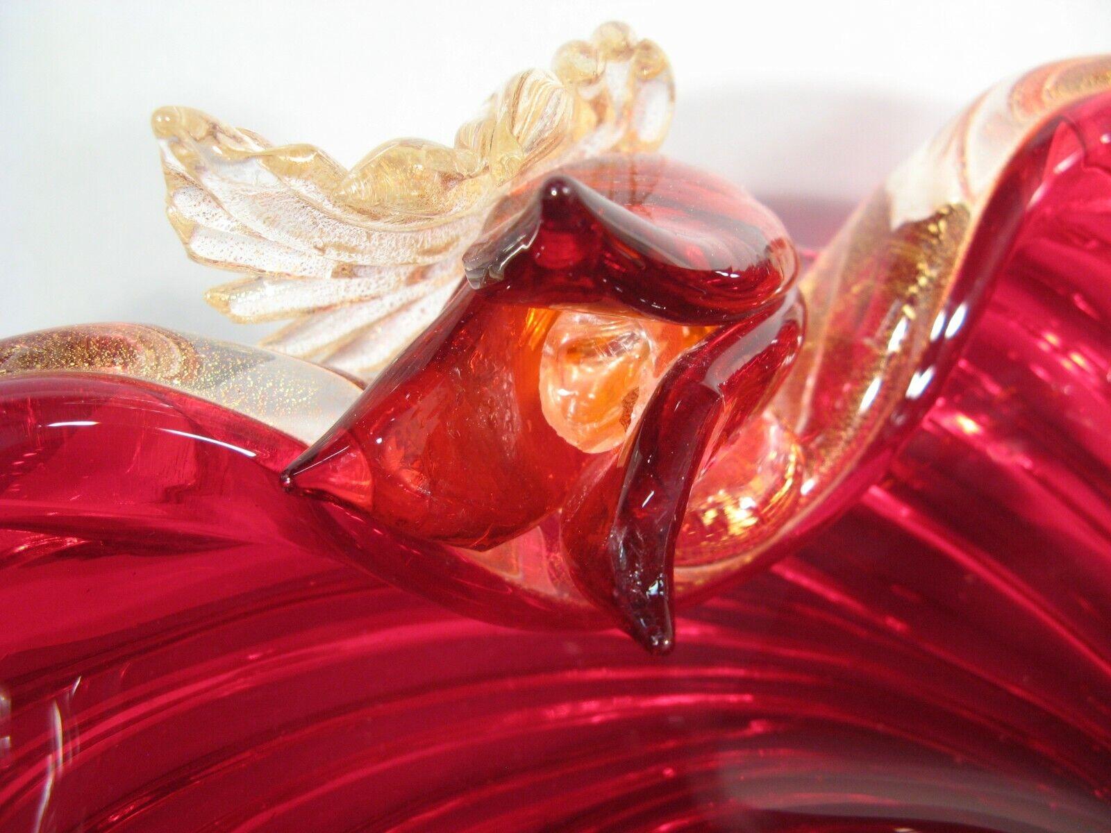 Bol décoratif en verre de Murano à motifs floraux, années 1960 - 1Y145 4