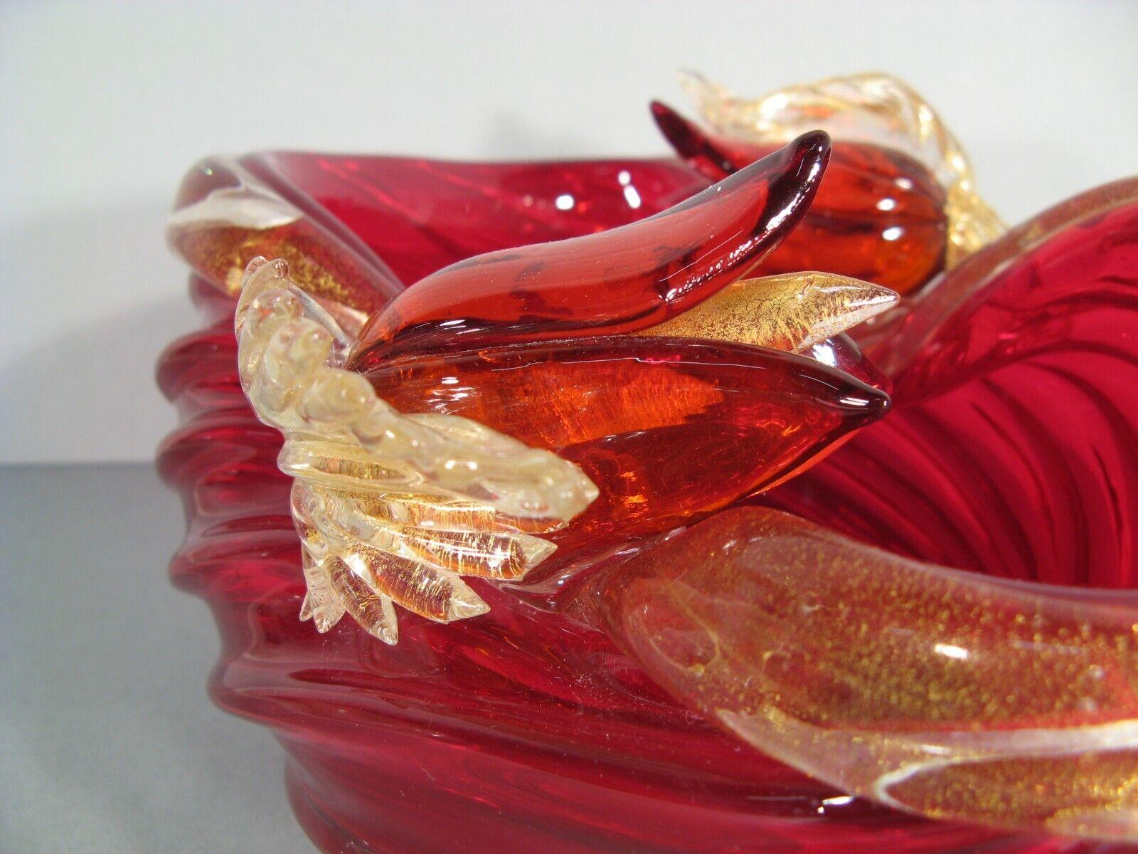 Bol décoratif en verre de Murano à motifs floraux, années 1960 - 1Y145 2