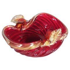 Bol décoratif en verre de Murano à motifs floraux, années 1960 - 1Y145