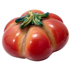Objet décoratif en verre de Murano vintage représentant un tomate par Martinuzzi pour Venini, Italie