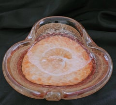 CLEARANCE - MCM Murano Glass Dish / Bowl with Gold Fleck or Copper Aventurine