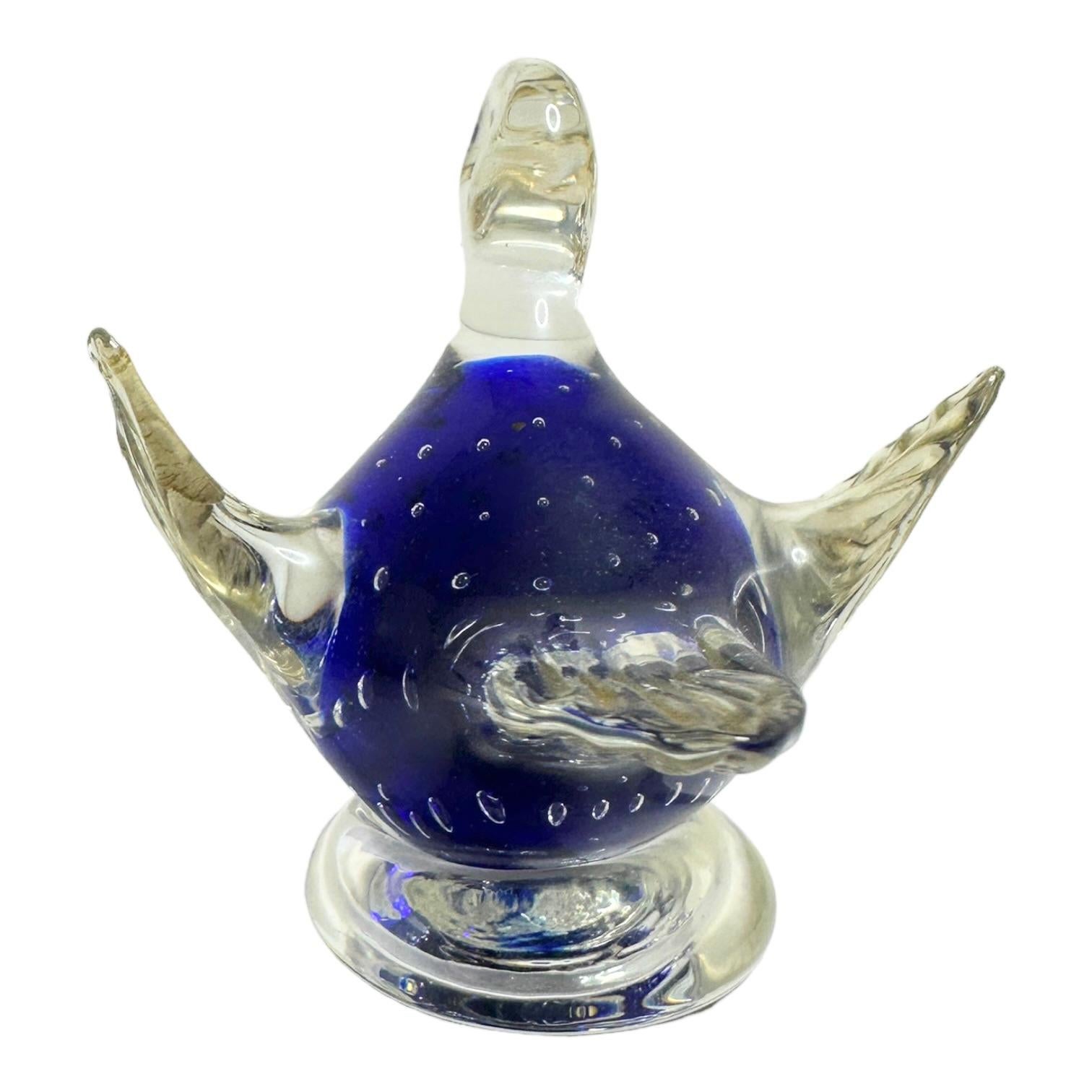 Modern Vintage Murano Glass Dove Bird Paperweight, Italy 1960s For Sale
