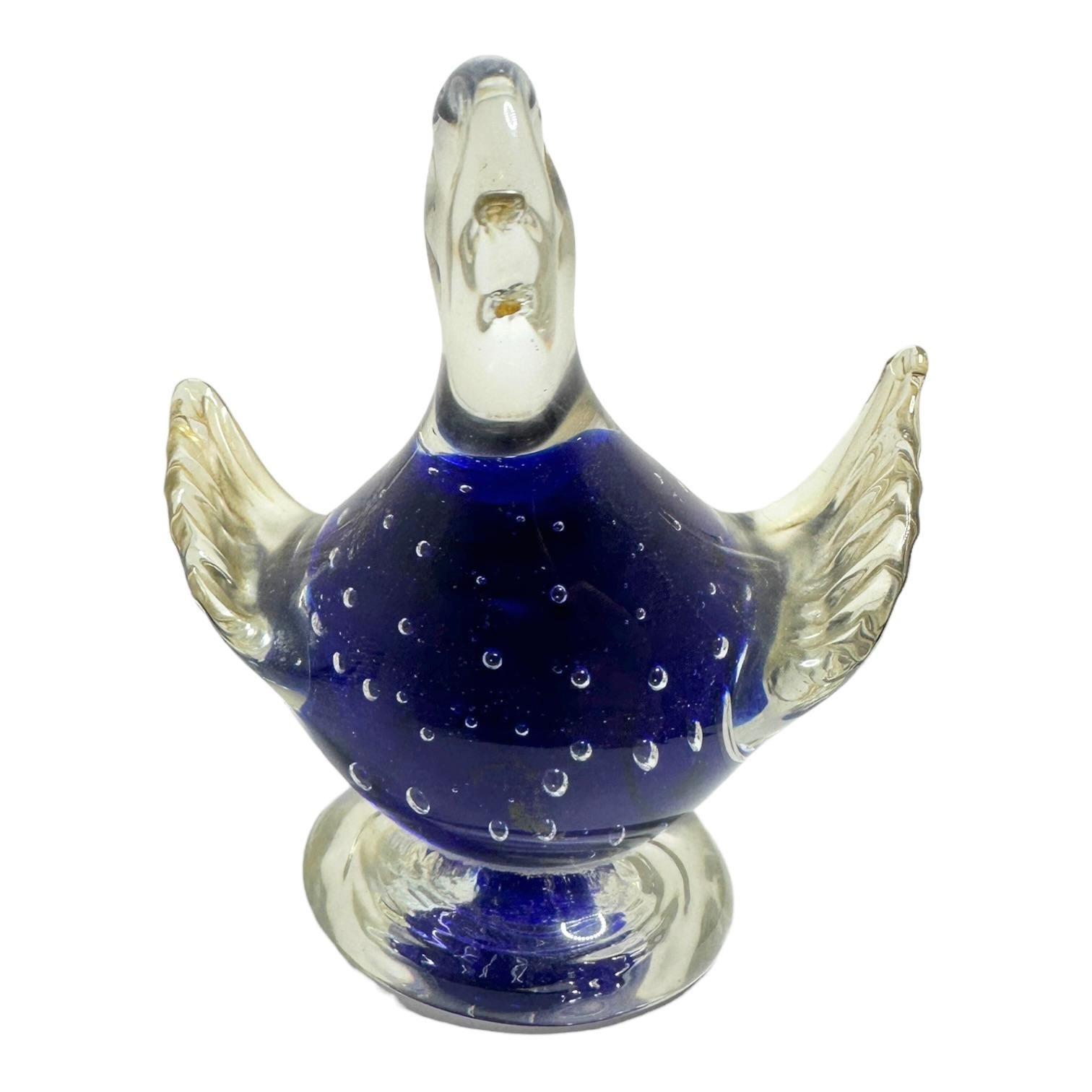 Vintage Murano Glass Dove Bird Paperweight, Italy 1960s In Good Condition For Sale In Nuernberg, DE