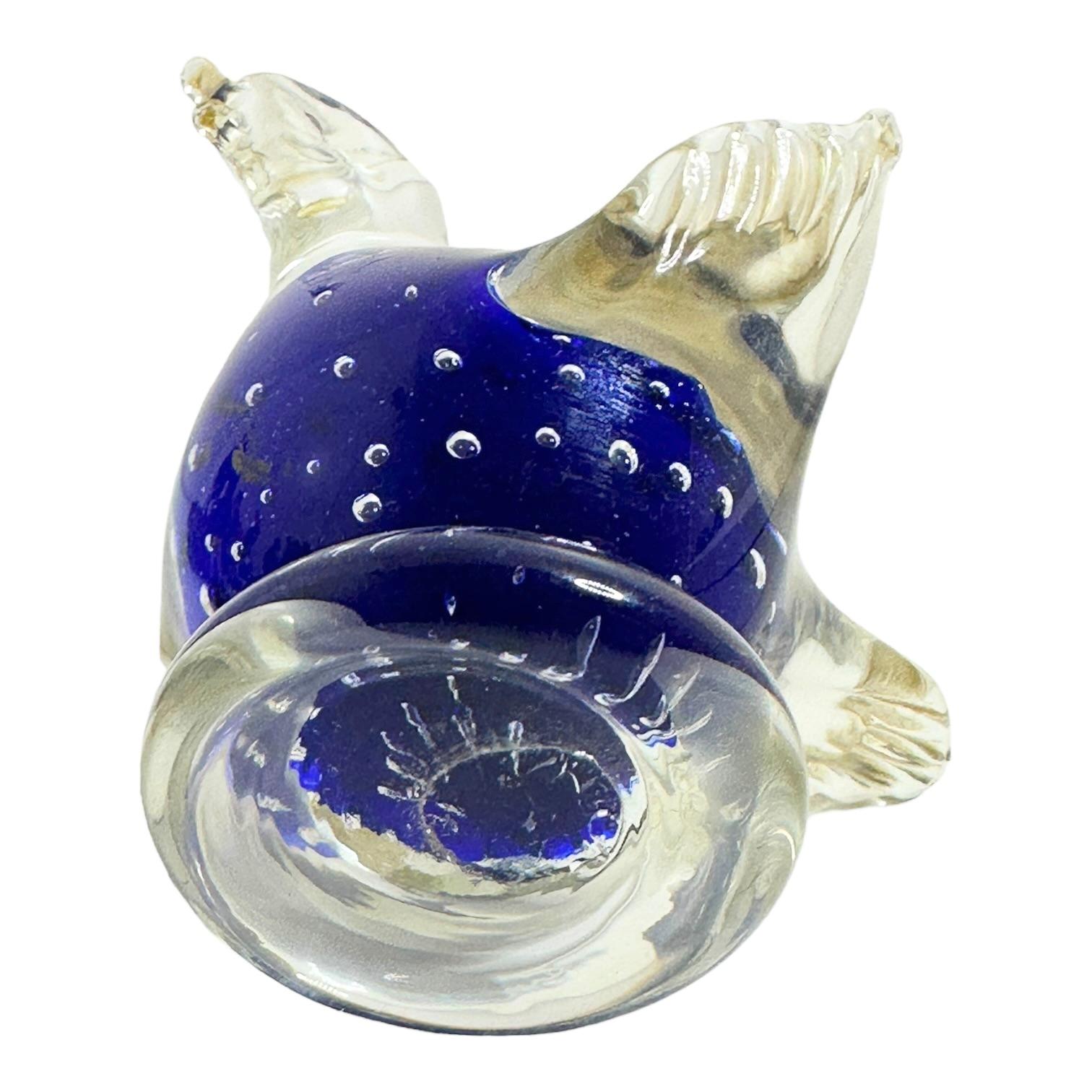 Late 20th Century Vintage Murano Glass Dove Bird Paperweight, Italy 1960s For Sale