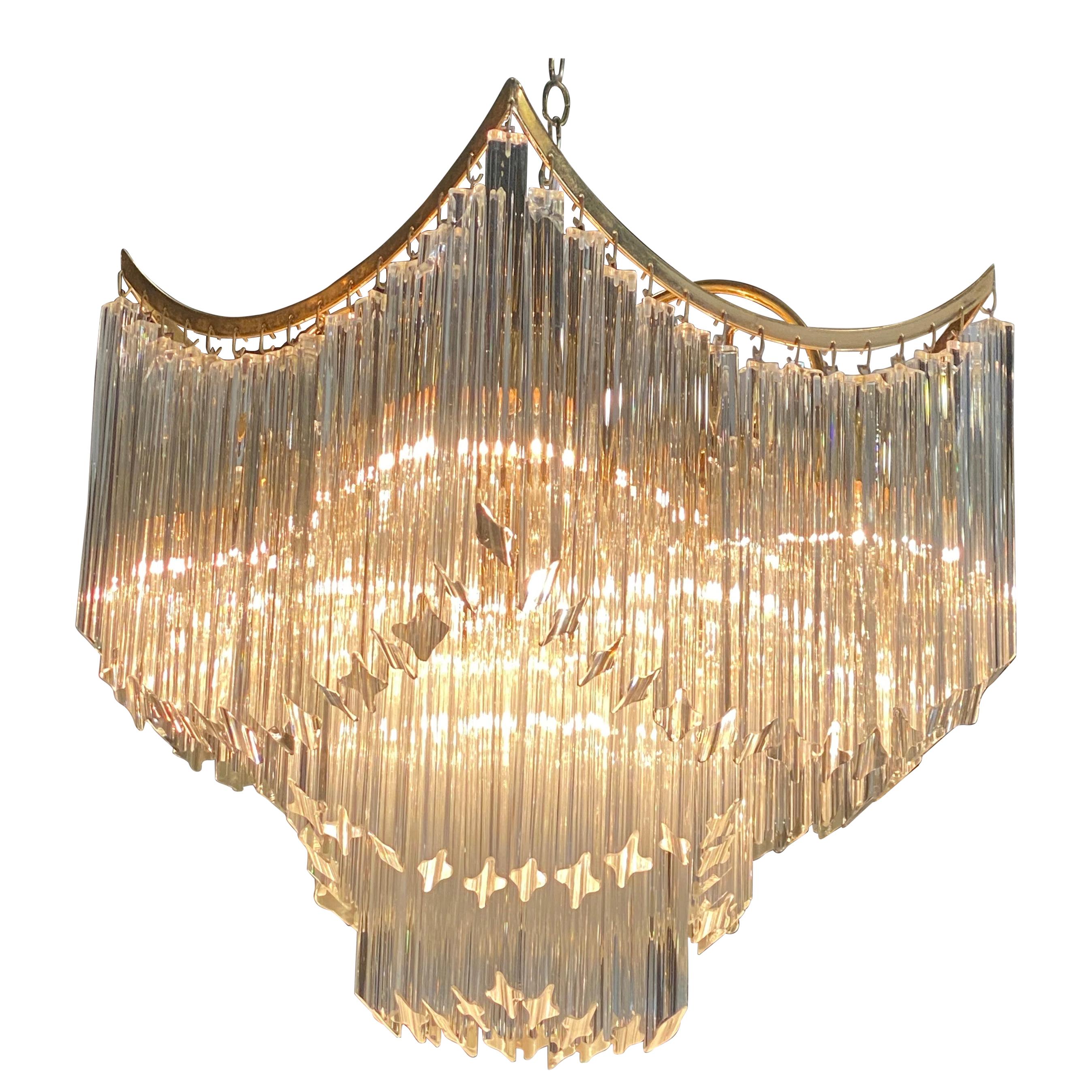 Painted Pagoda Chandelier For Sale at 1stDibs