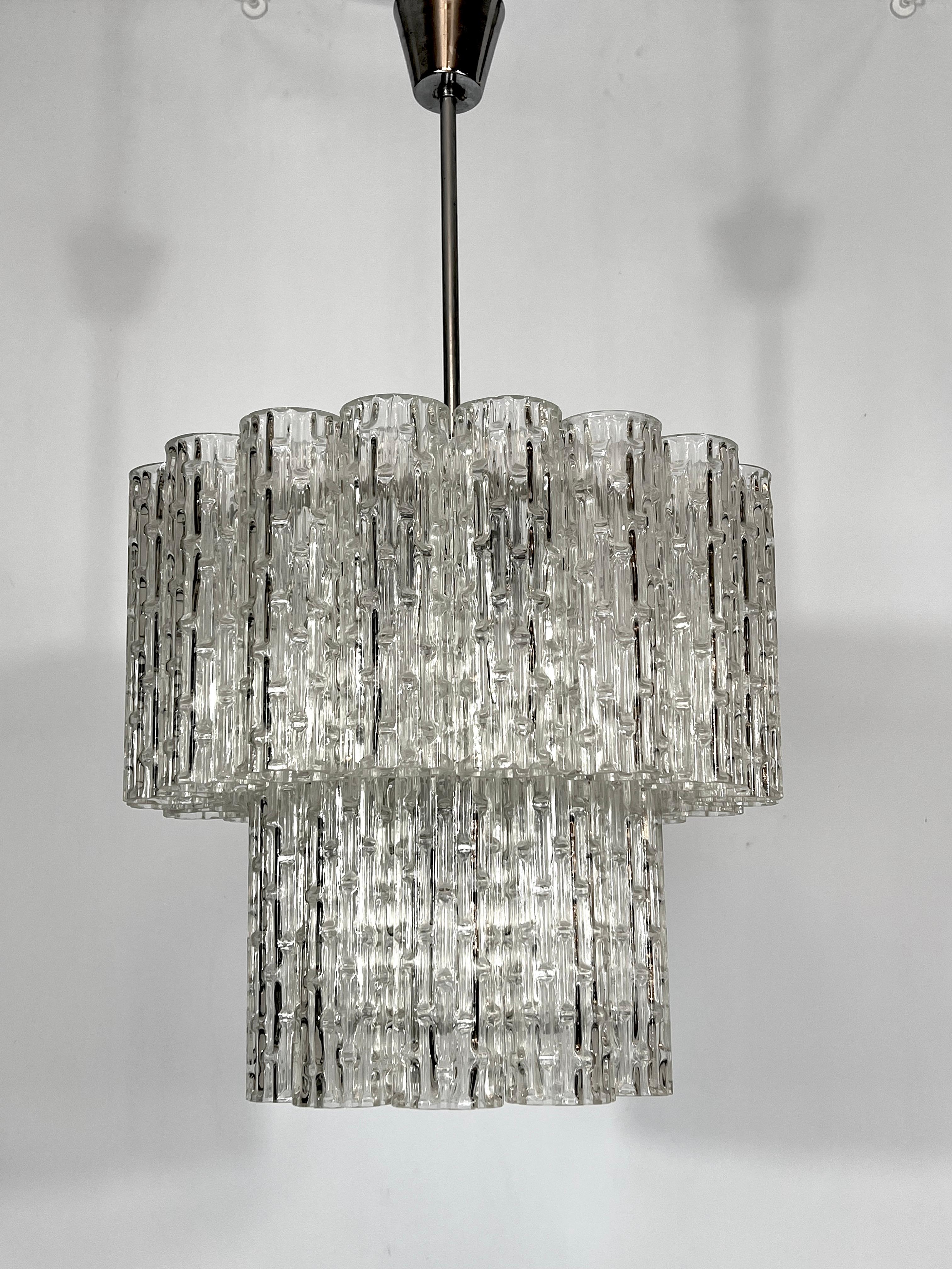 Vintage Murano Glass Elements Chandelier from 60s For Sale 6