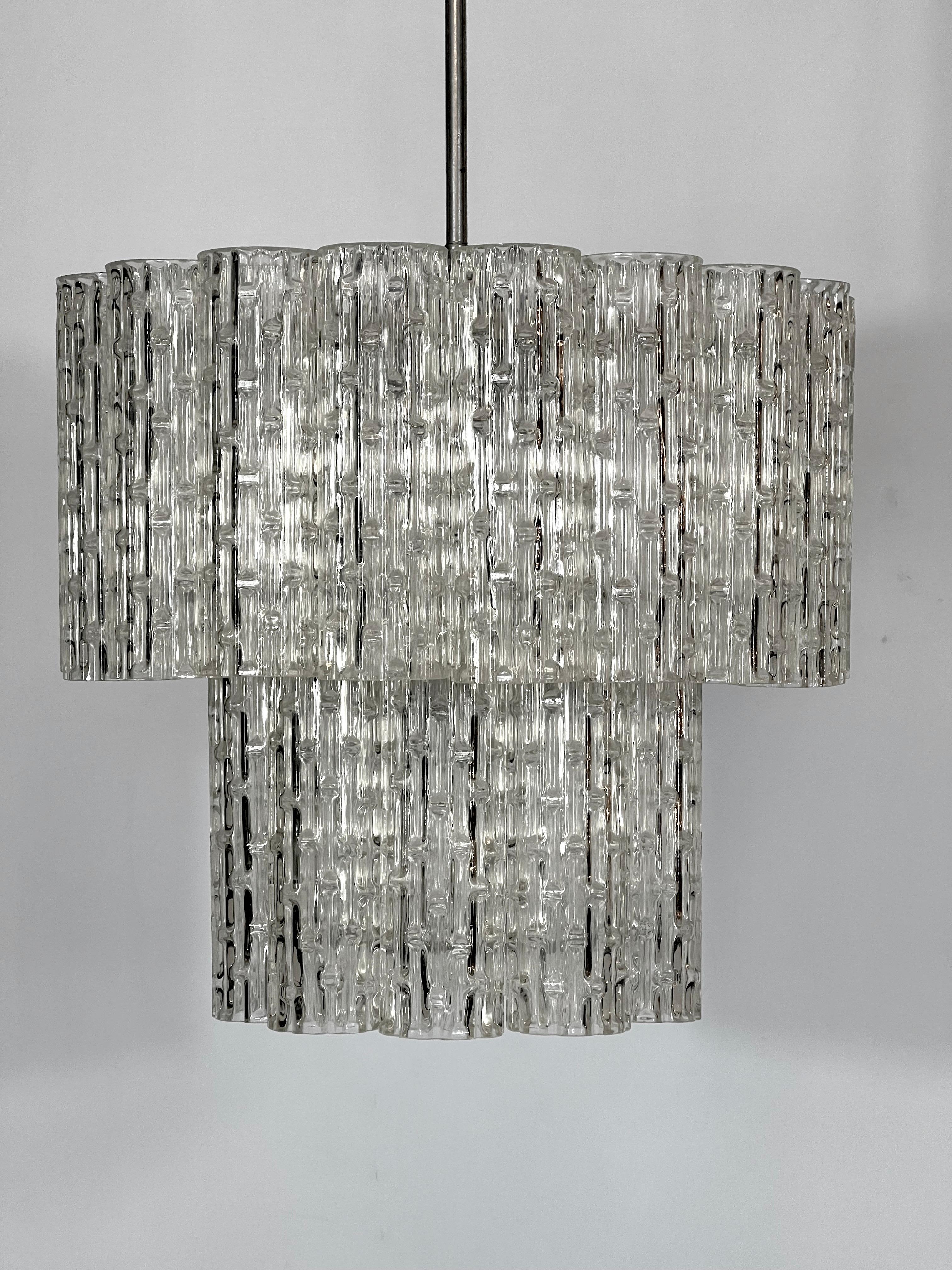 Mid-Century Modern Vintage Murano Glass Elements Chandelier from 60s For Sale