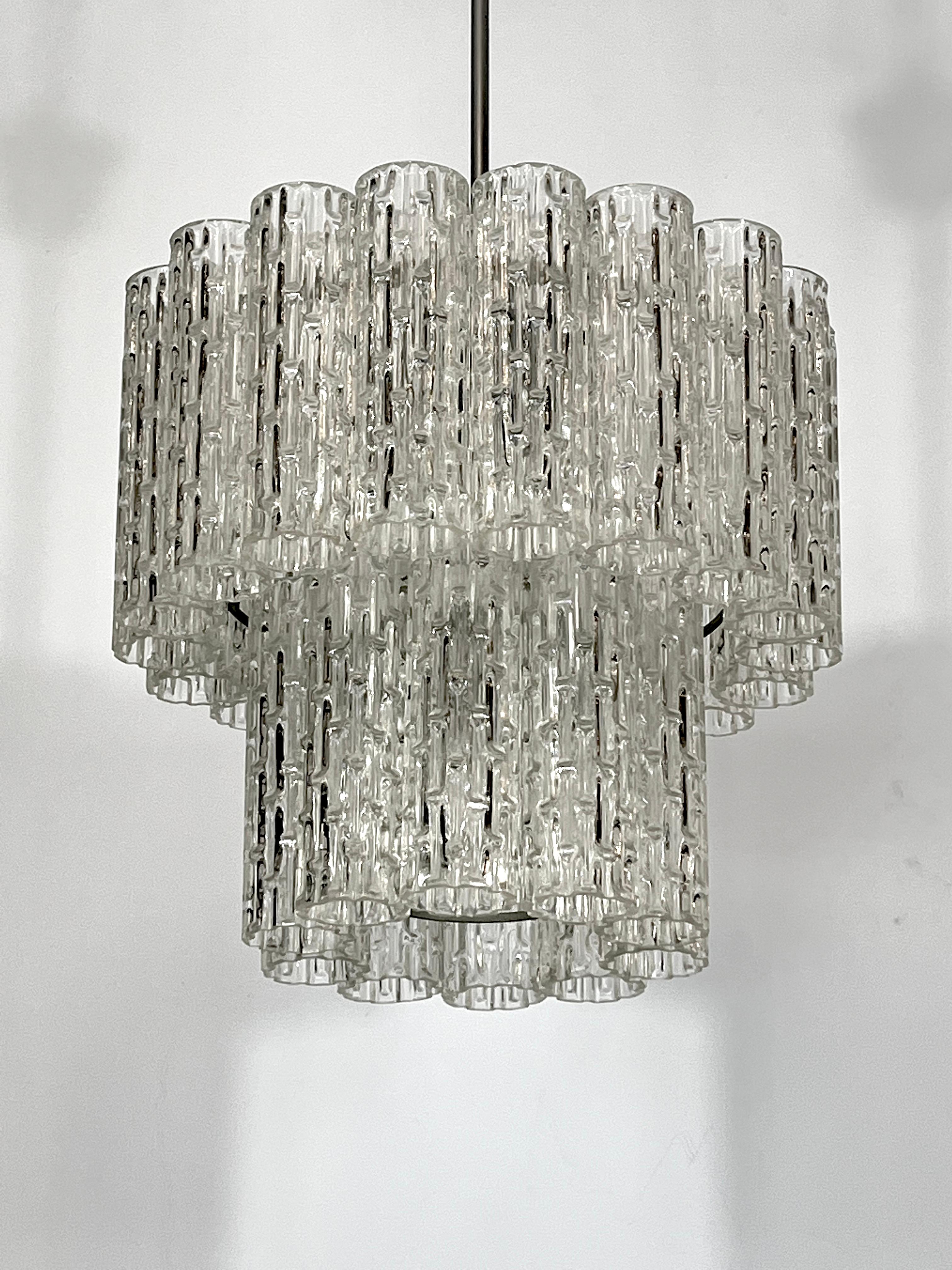 Italian Vintage Murano Glass Elements Chandelier from 60s For Sale