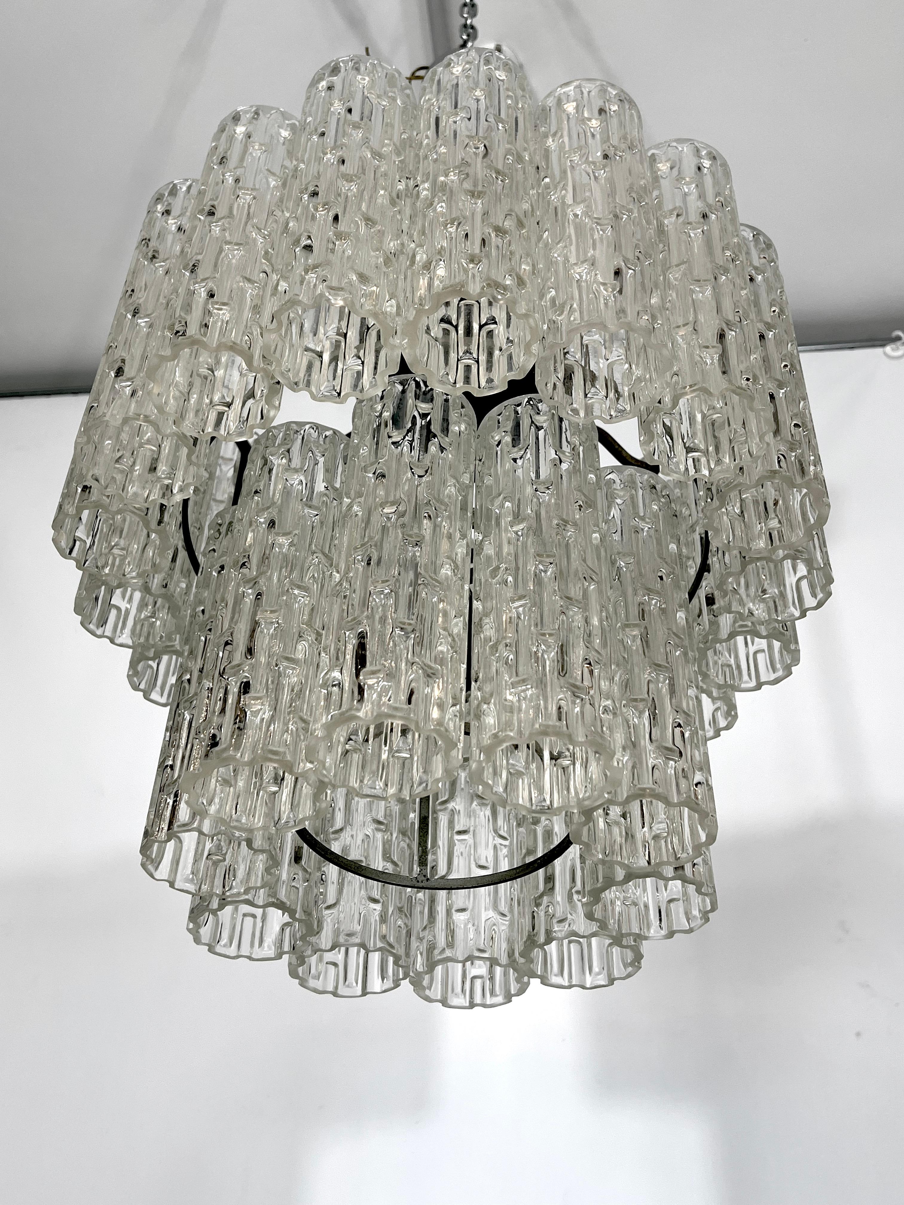 20th Century Vintage Murano Glass Elements Chandelier from 60s For Sale