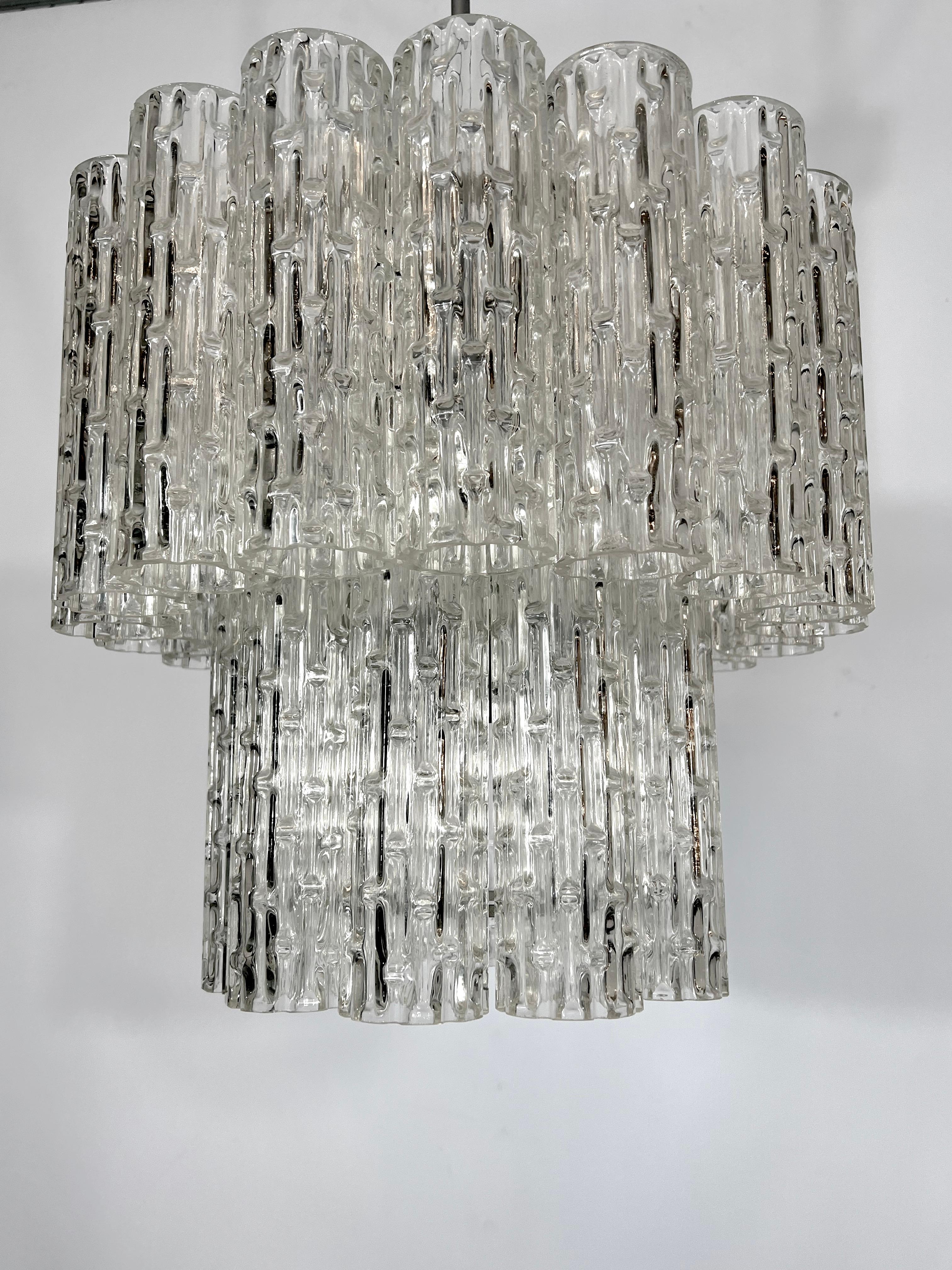 Vintage Murano Glass Elements Chandelier from 60s For Sale 2