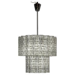 Lampadario vintage con elementi in vetro di Murano degli anni '60