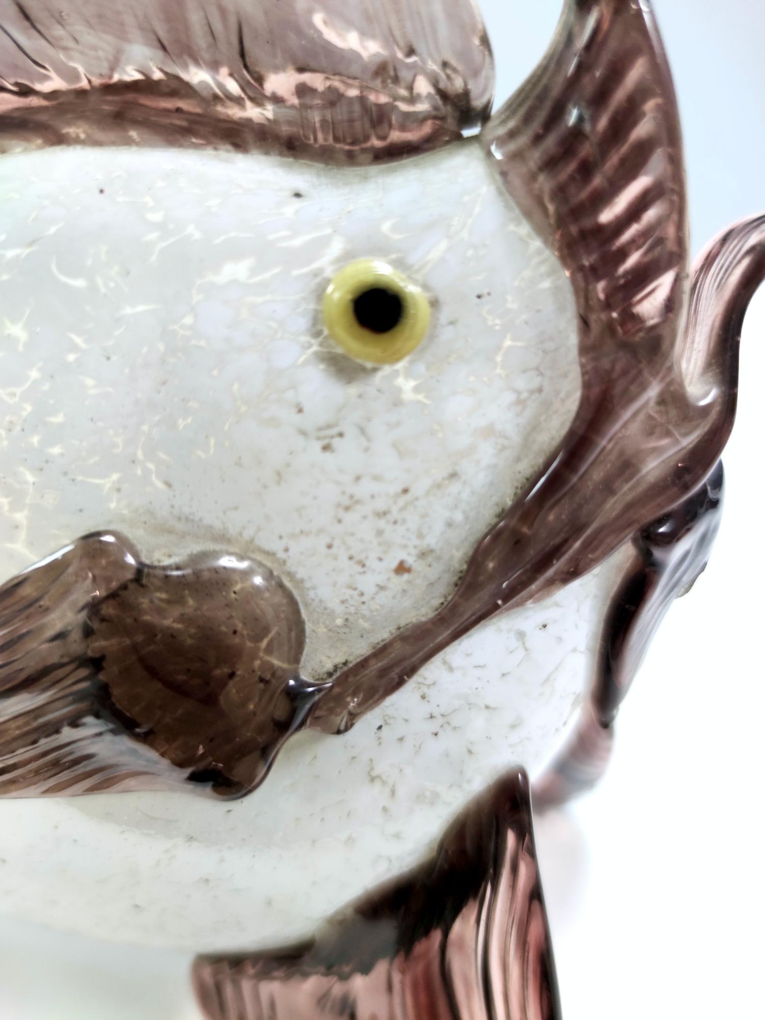 Vintage Murano Glass Fish Decorative Figure by Vetreria Toso, Italy For Sale 3