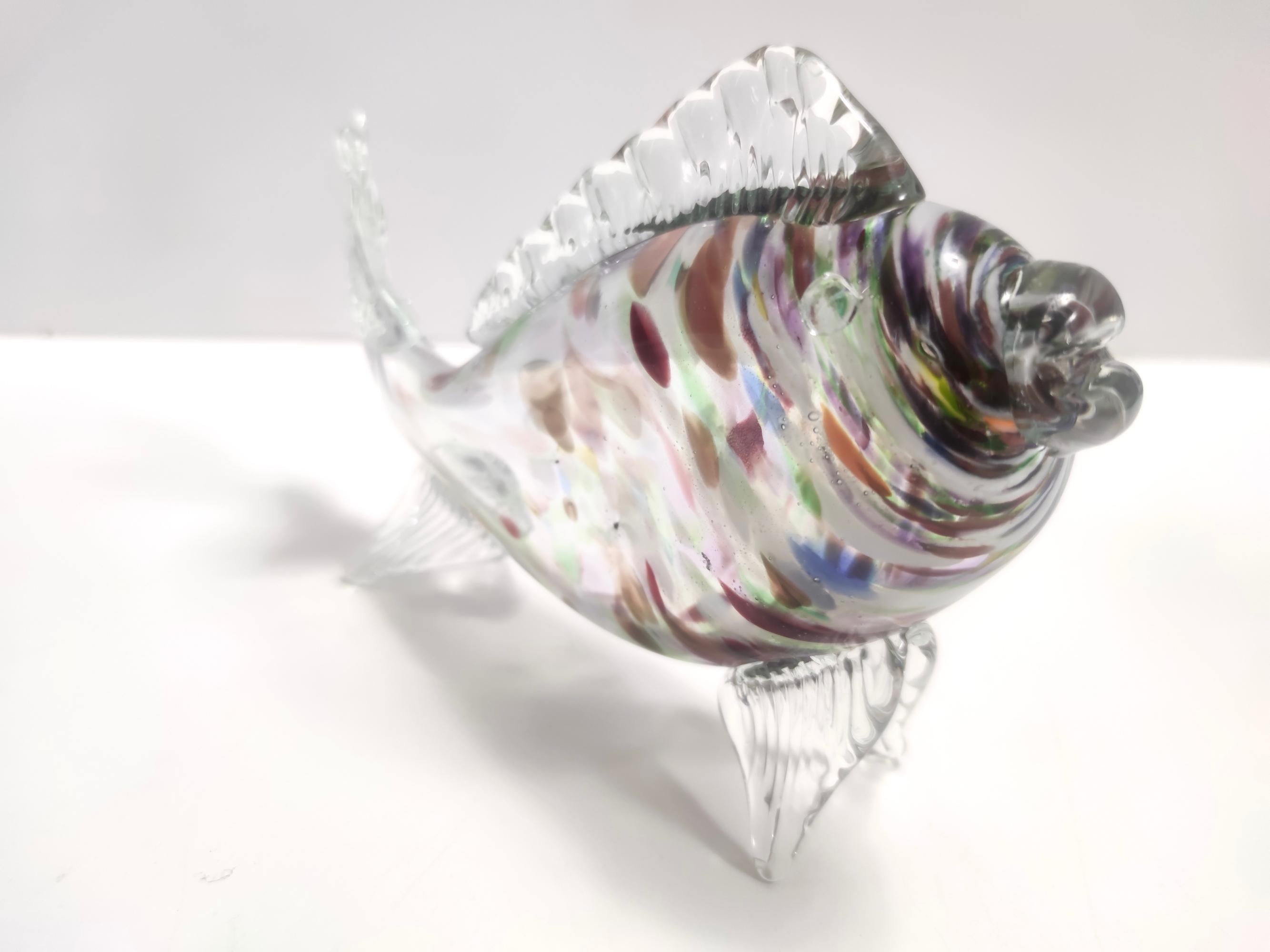 Vintage Murano Glass Fish Decorative Figurine by Fratelli Toso, Italy For Sale 1