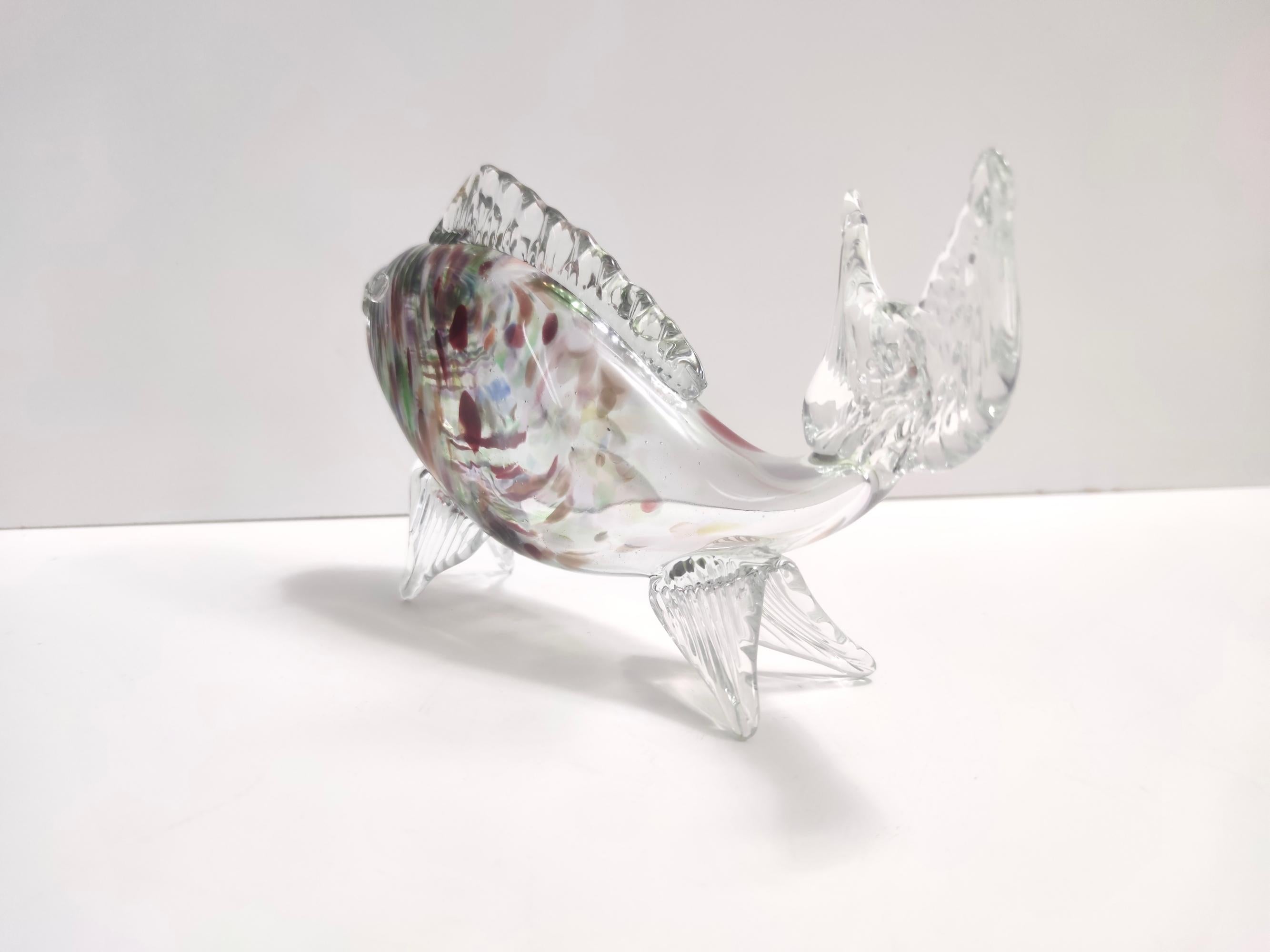 Vintage Murano Glass Fish Decorative Figurine by Fratelli Toso, Italy For Sale 2