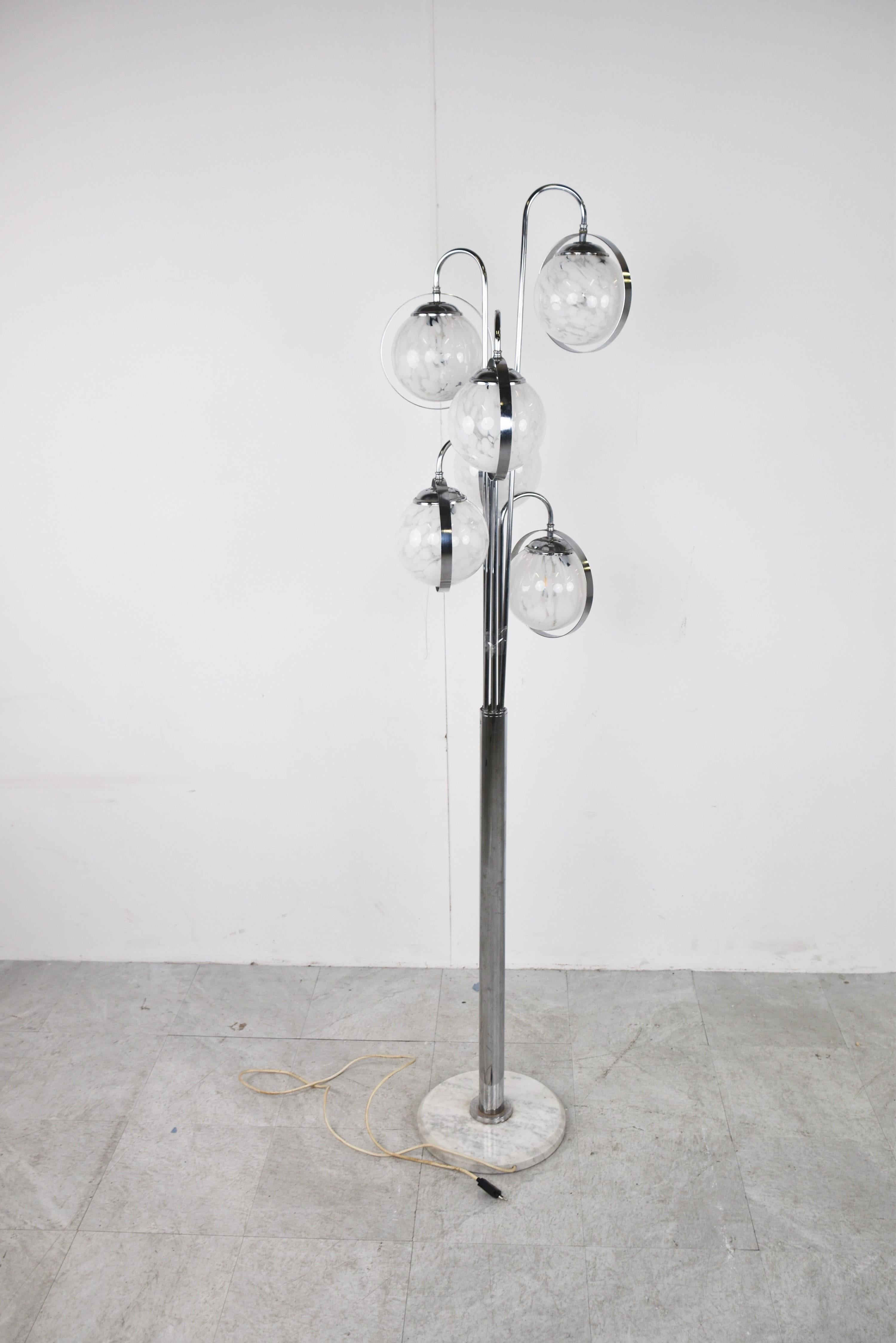 Mid-Century Modern Vintage Murano Glass Floor Lamp, 1970s For Sale