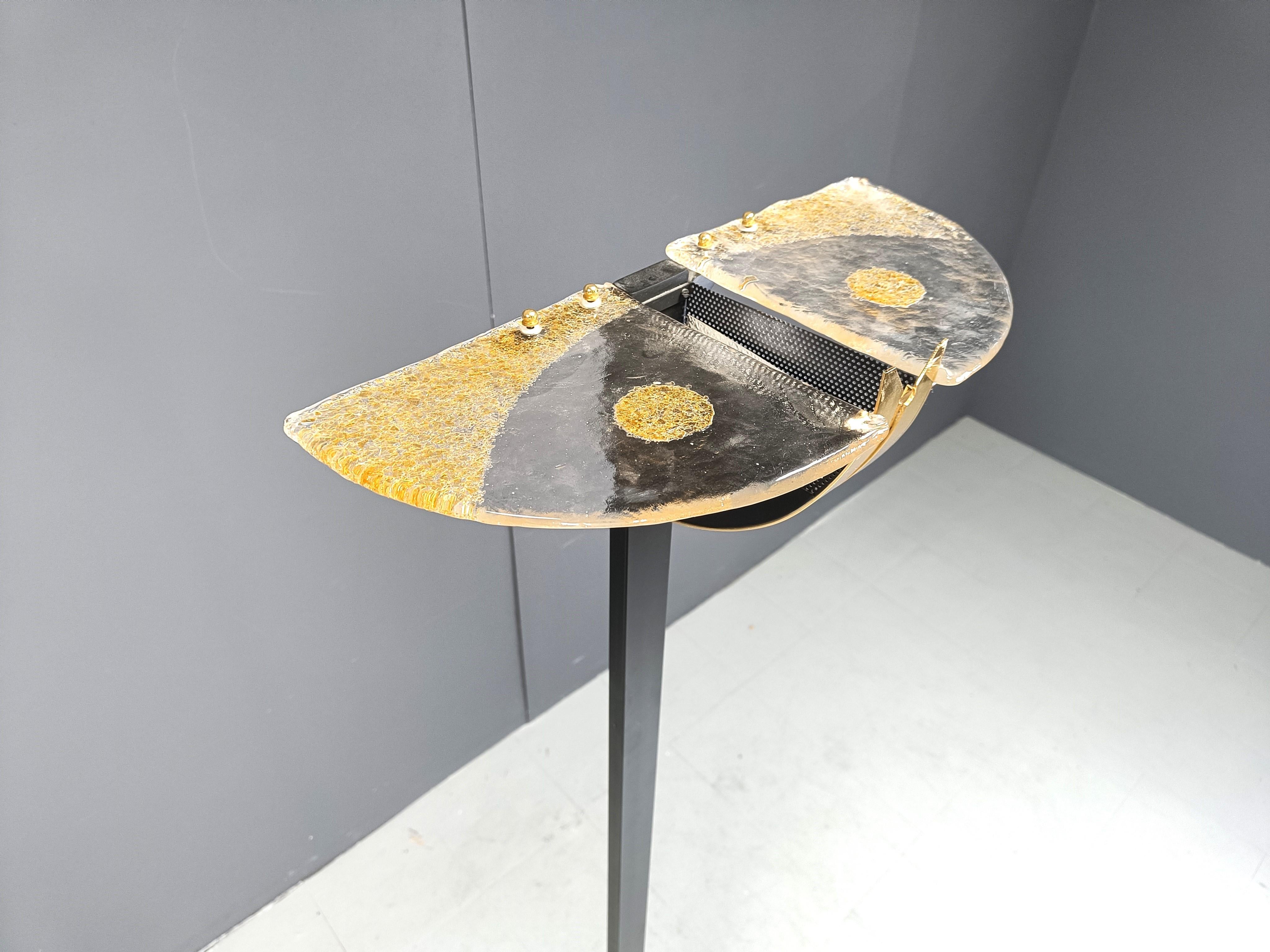 Late 20th Century Vintage murano glass floor lamp, 1980s For Sale