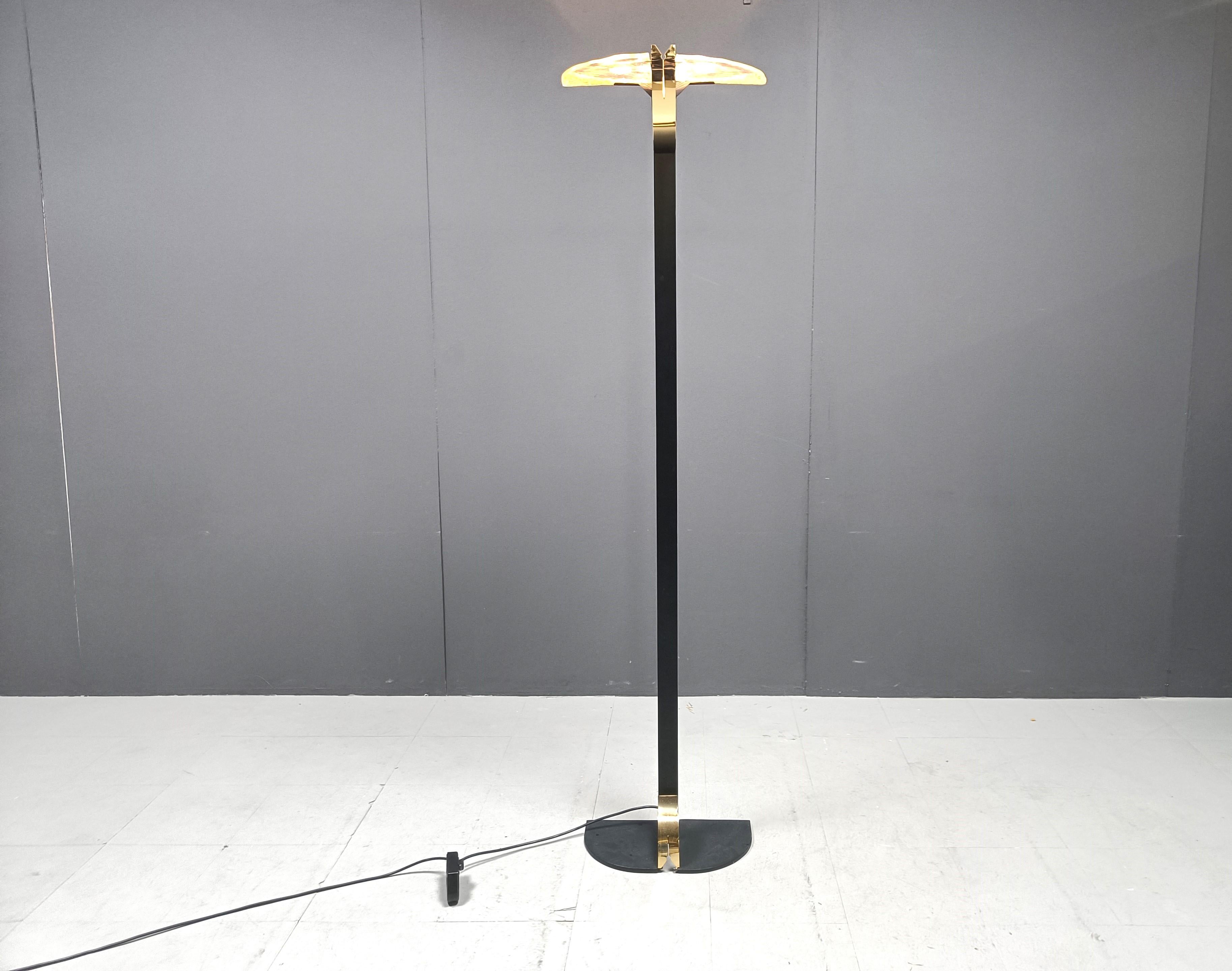 Vintage murano glass floor lamp, 1980s For Sale 1