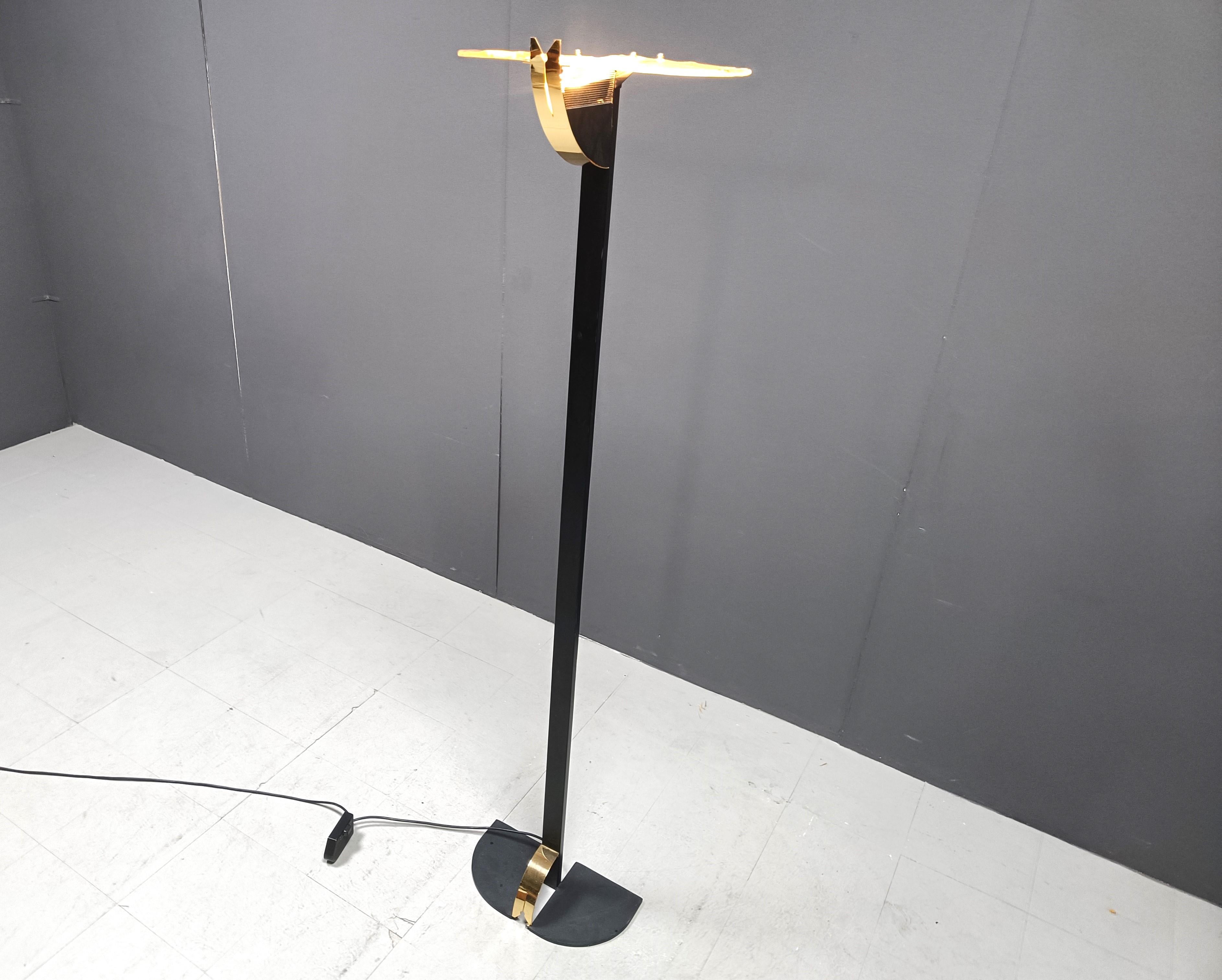 Vintage murano glass floor lamp, 1980s For Sale 2