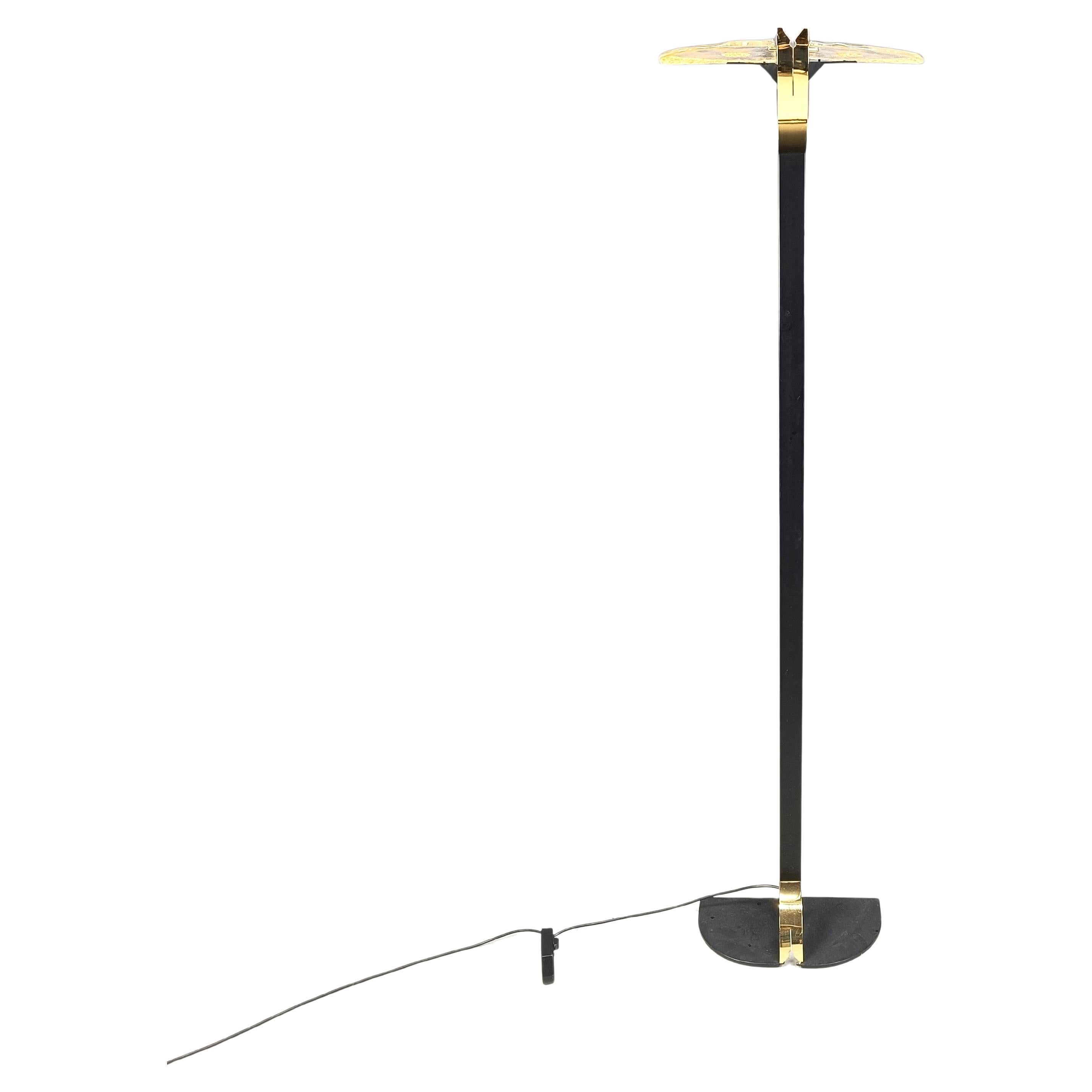 Vintage murano glass floor lamp, 1980s