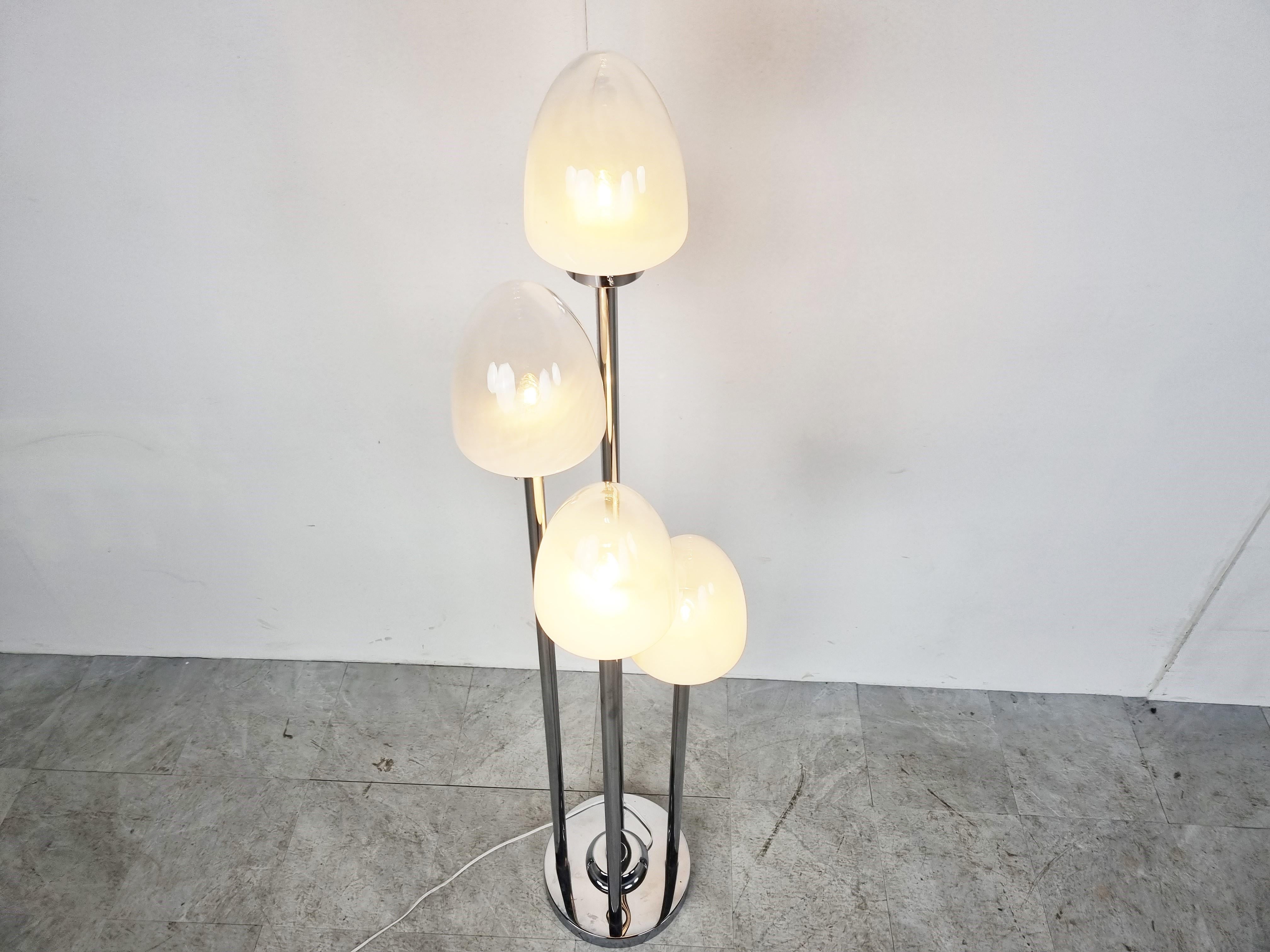 Vintage Murano Glass Floor Lamp by AV Mazzega, 1970s 3