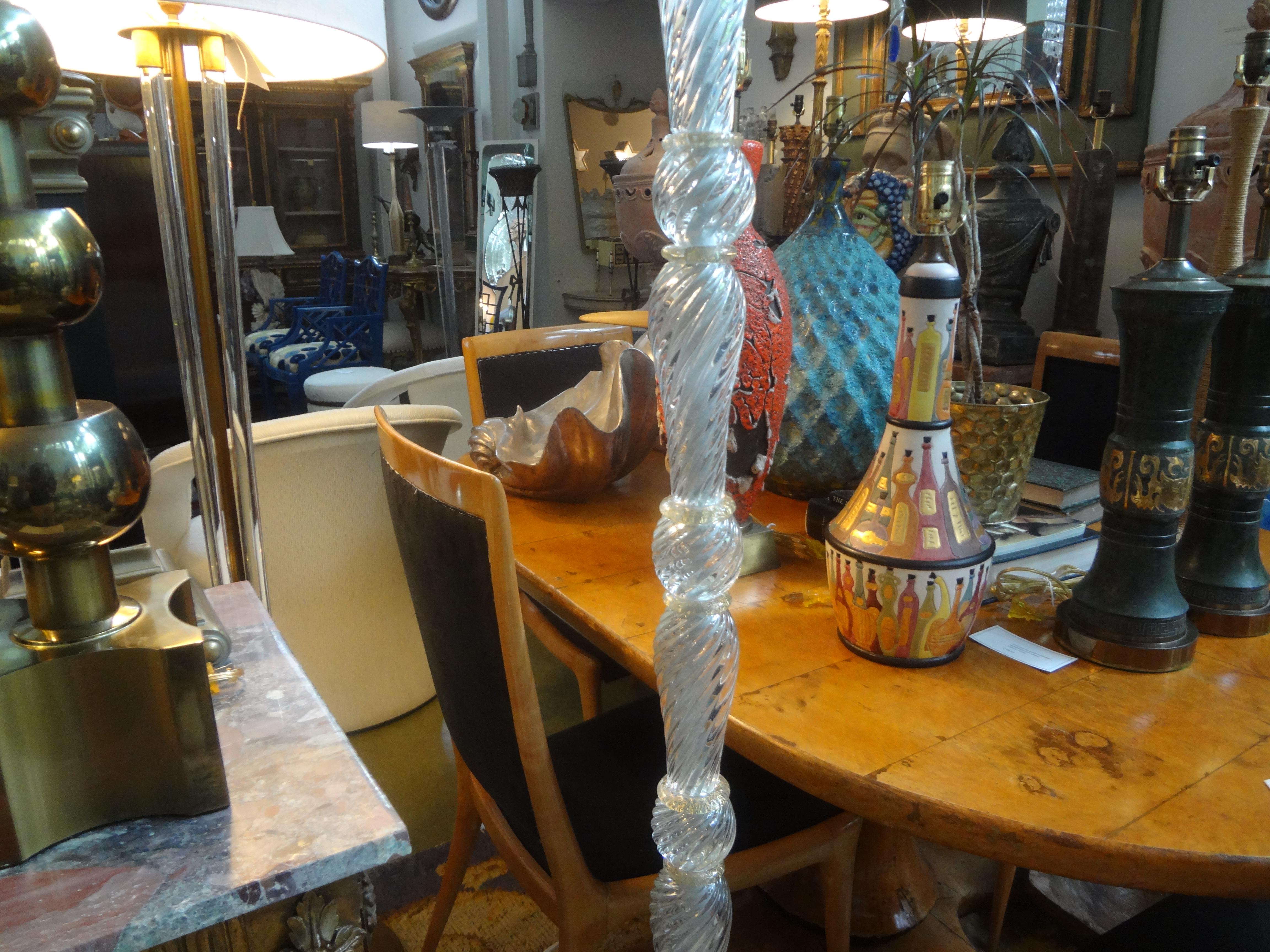 Vintage Murano Glass Floor Lamp by Barovier For Sale 3