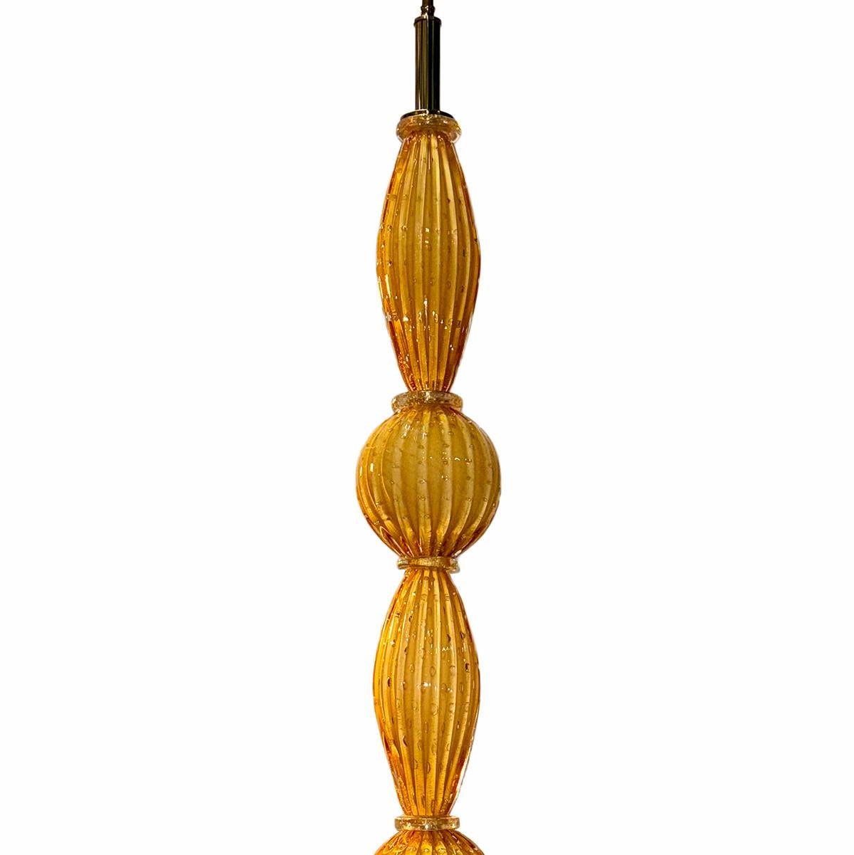Lámpara de pie vintage de cristal de Murano Italiano en venta