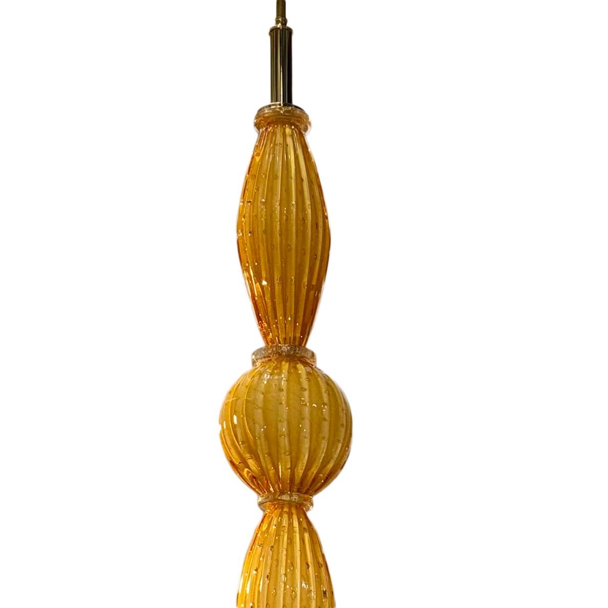 Lámpara de pie vintage de cristal de Murano en Bueno estado para la venta en New York, NY