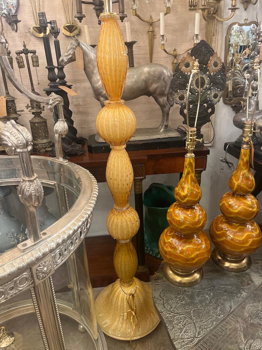 Lámpara de pie vintage de cristal de Murano en venta 3