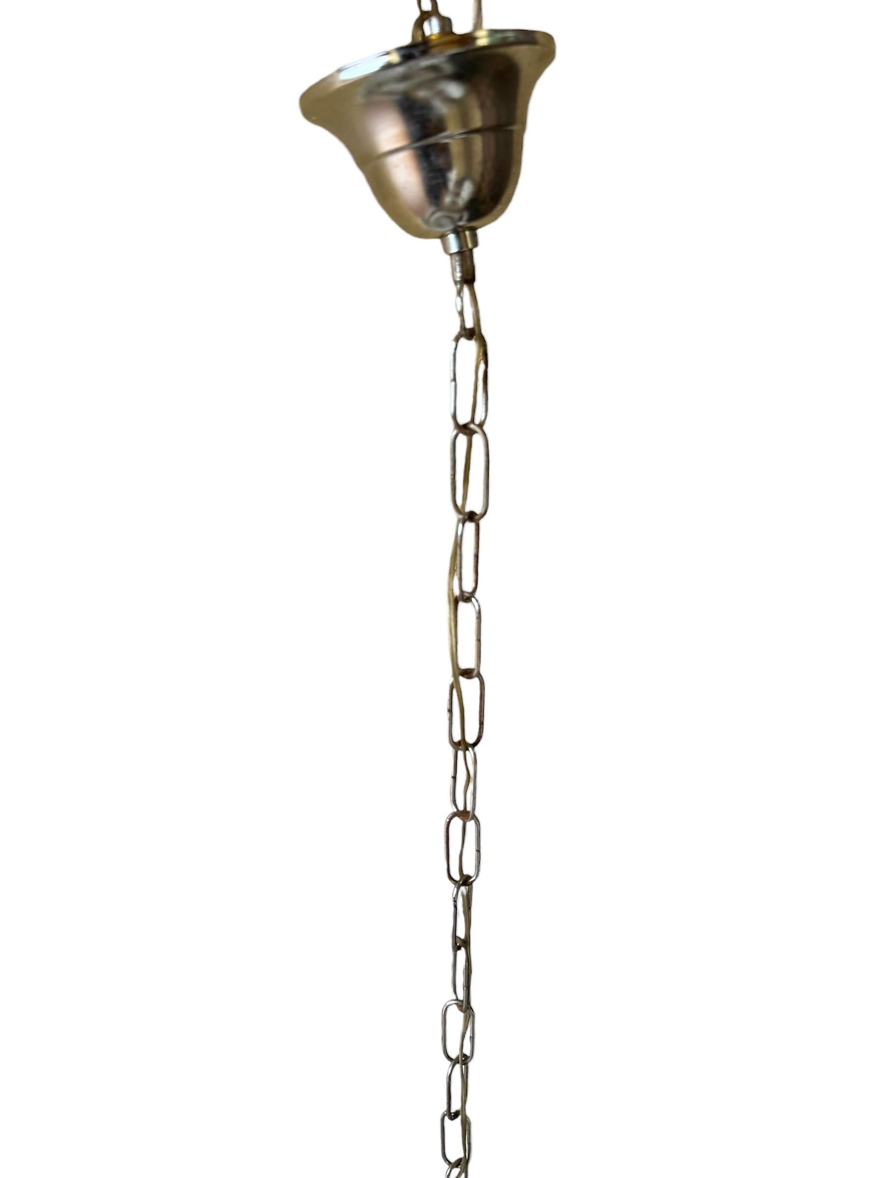 Ciondolo lampadario a fiore o carciofo in vetro di Murano, Italia 1960 in vendita 3