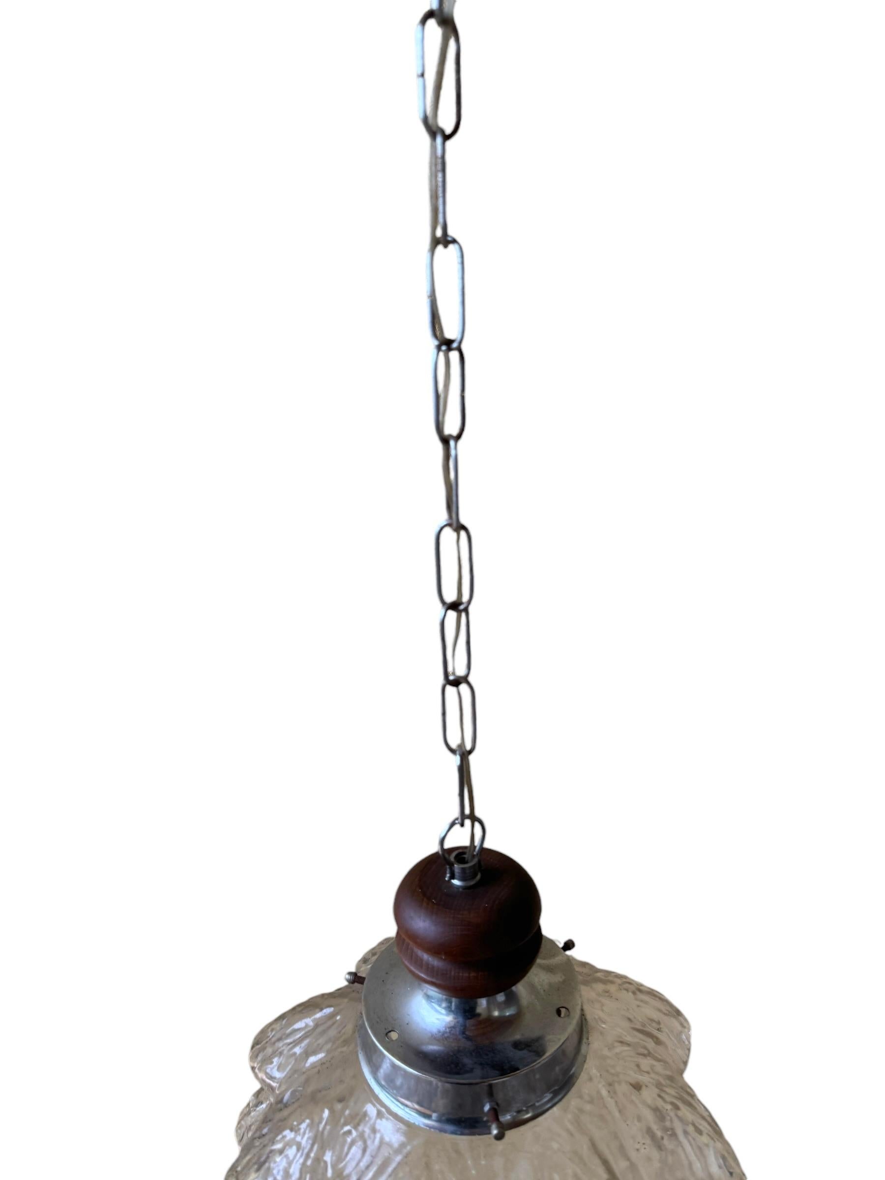 Ciondolo lampadario a fiore o carciofo in vetro di Murano, Italia 1960 in vendita 1