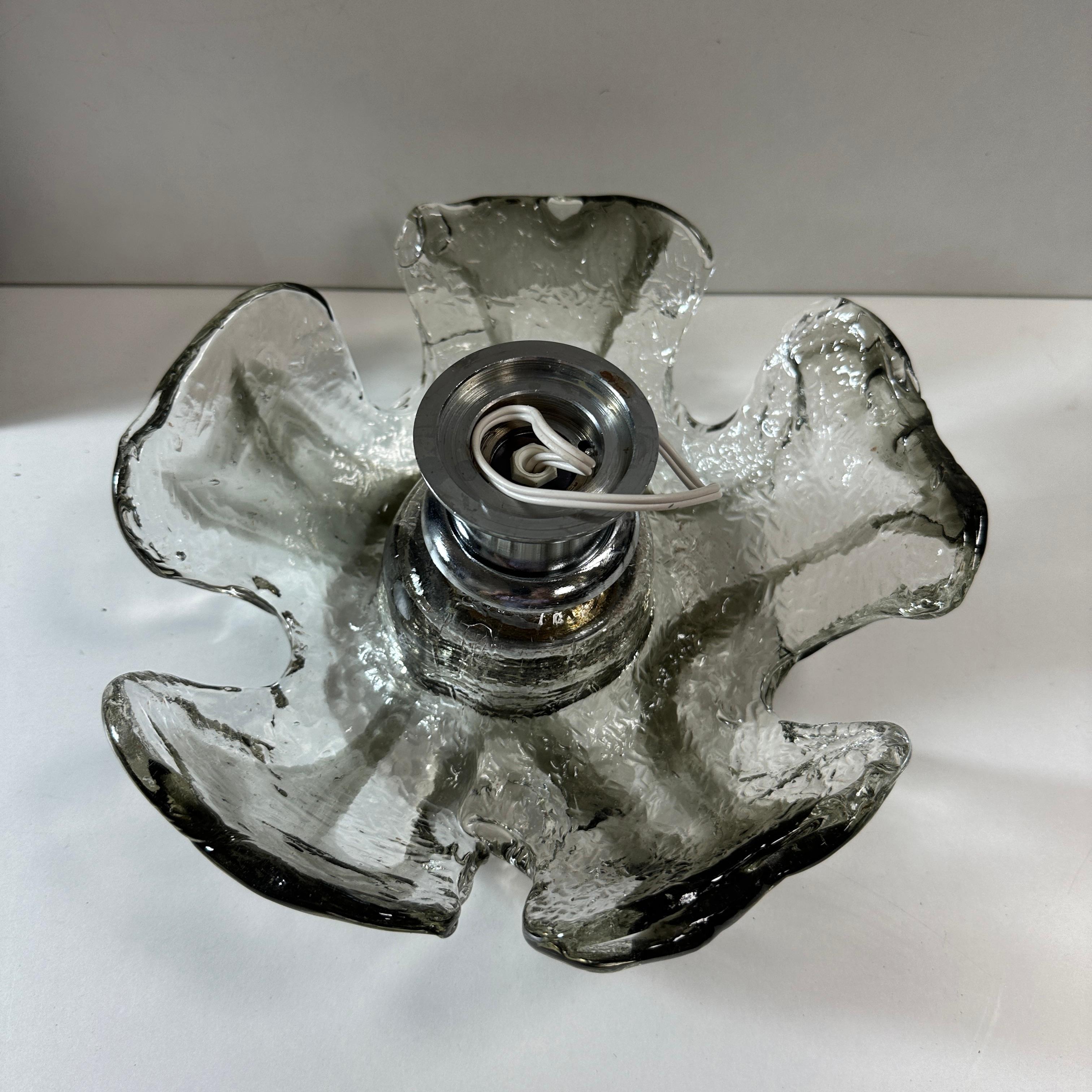 Vintage Murano Glass Flush Mount or Sconce Wall Light Italy, 1970s For Sale 9