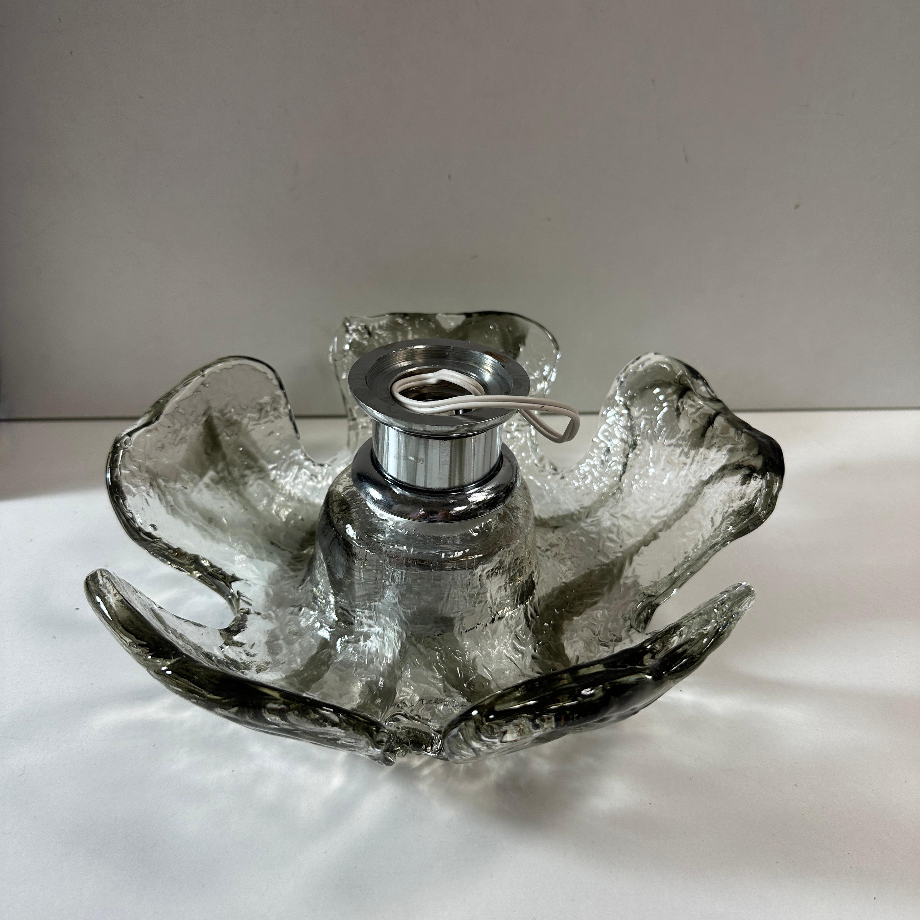 Vintage Murano Glass Flush Mount or Sconce Wall Light Italy, 1970s For Sale 10