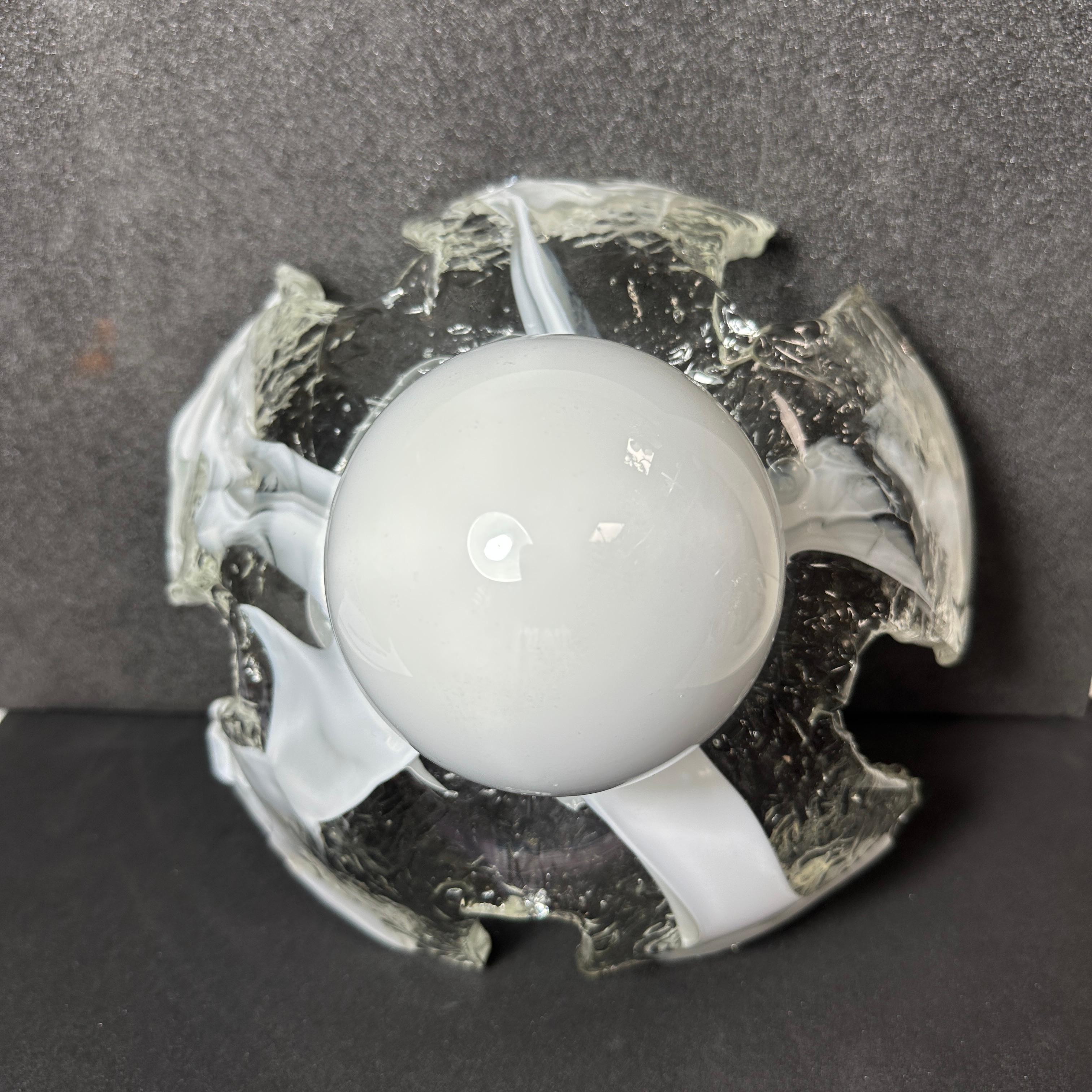 Vintage Murano Glass Flush Mount or Sconce Wall Light Italy, 1970s For Sale 2