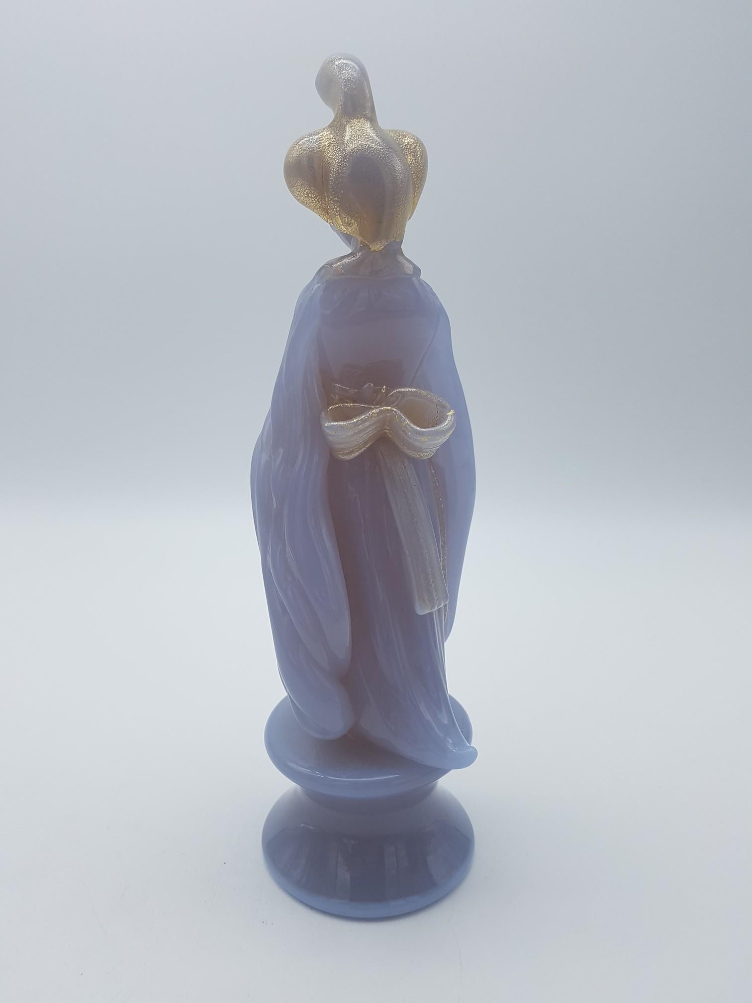 Mid-20th Century Vintage Murano Glass Geisha Figurine by Ermanno Nason at Cenedese, Late 1960s For Sale