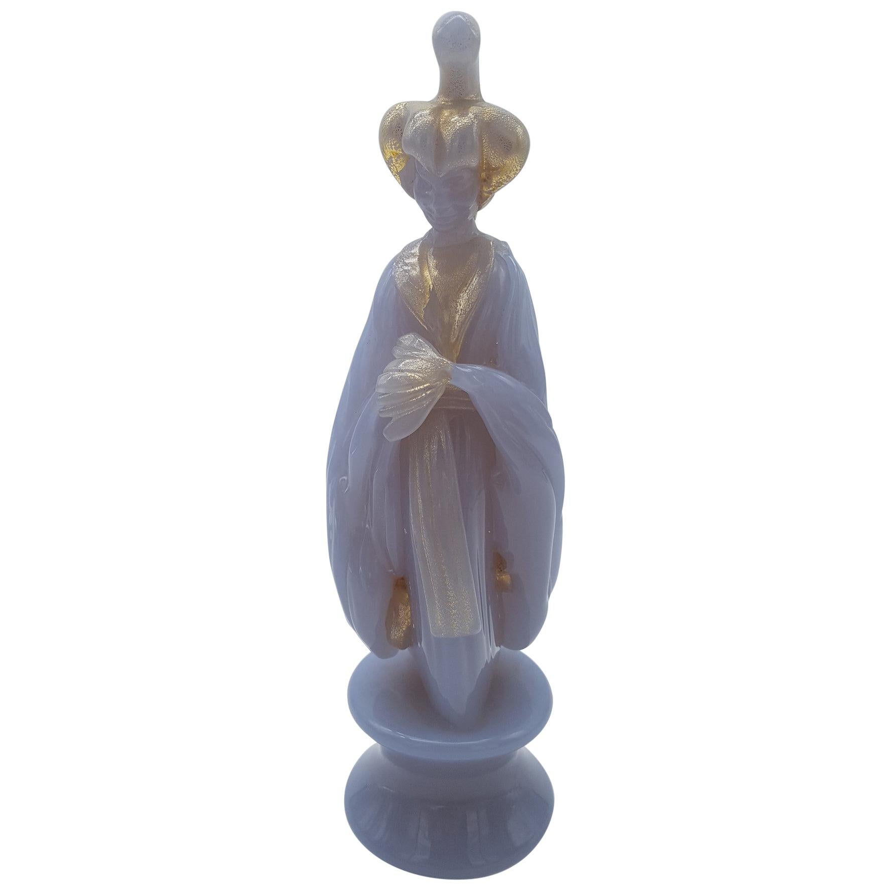 Vintage Murano Glass Geisha Figurine by Ermanno Nason at Cenedese, Late 1960s For Sale