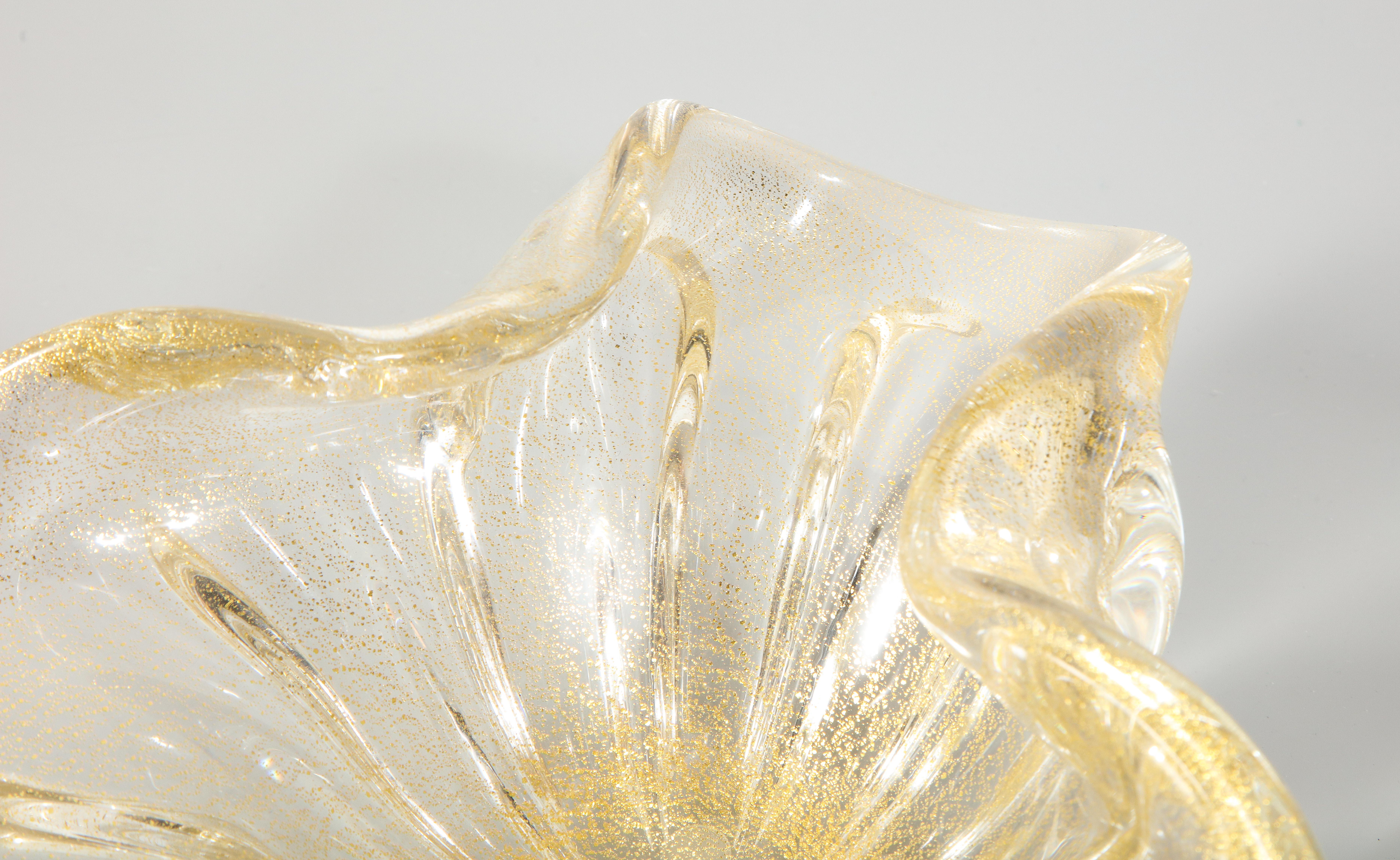 Vintage Murano Glass Gold Dust Bowl #2 6